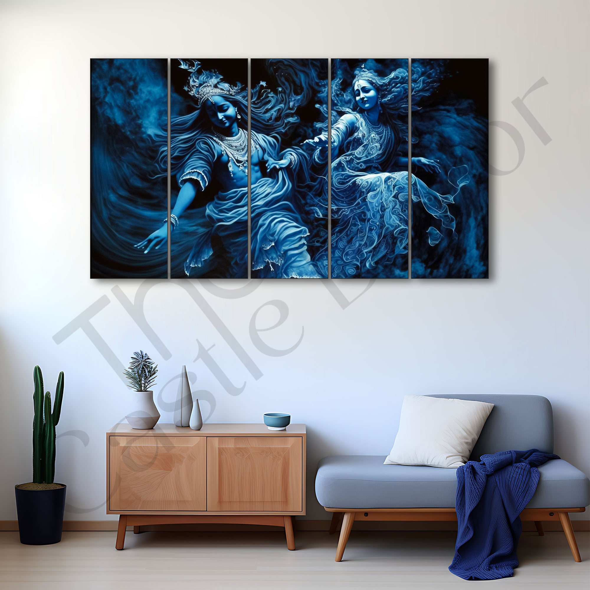 Radha Krishna Painting with frame Big Size Wall Art for living room,Bedroom,Drawing room,Hotels