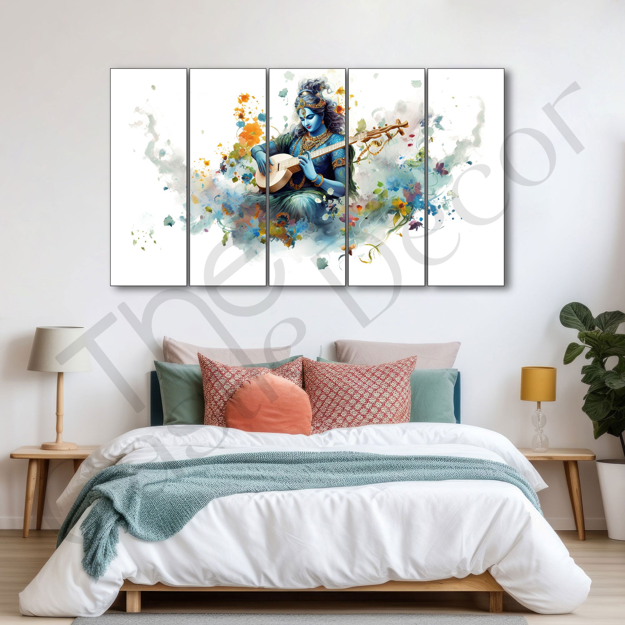 Krishna Ji Painting with frame Big Size Wall Art for living room,Bedroom,Drawing room,Hotels