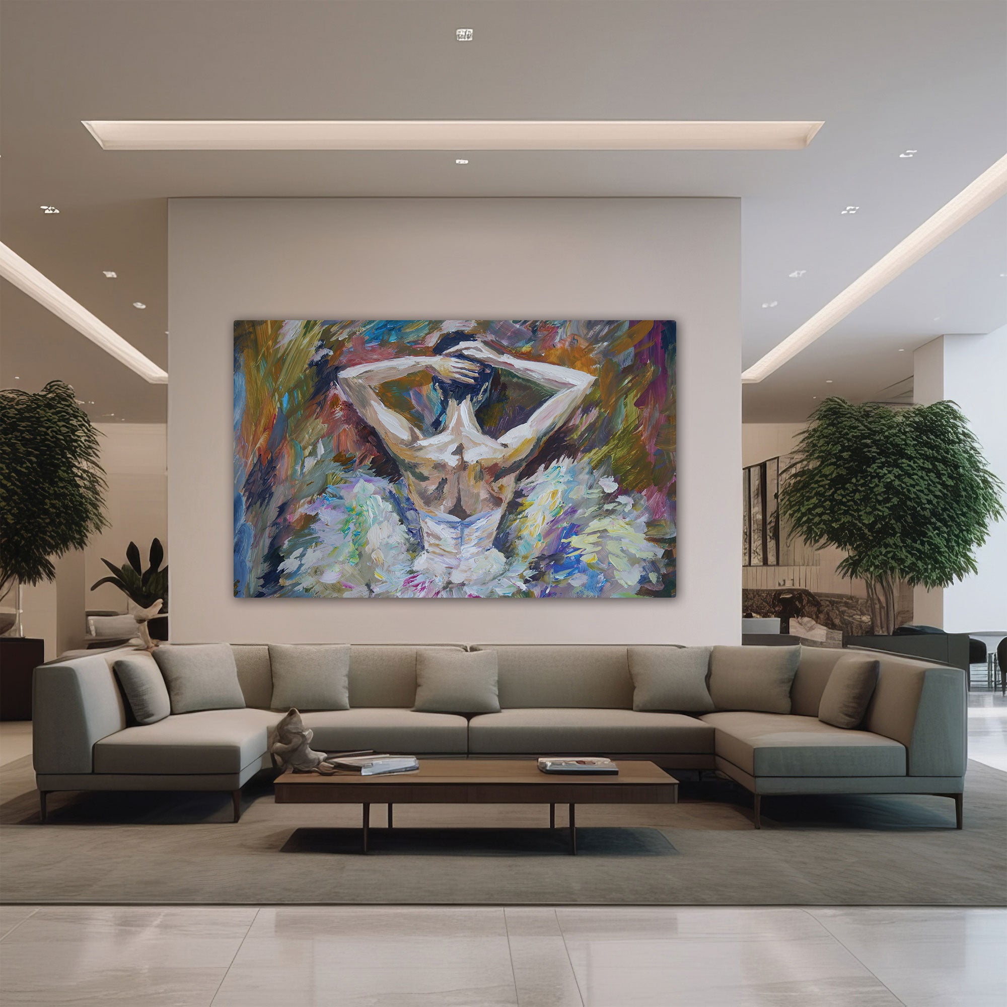 BallerinaAbstract Canvas painting with frame Big Size Wall Art for living room,Bedroom,Drawing room,Hotels