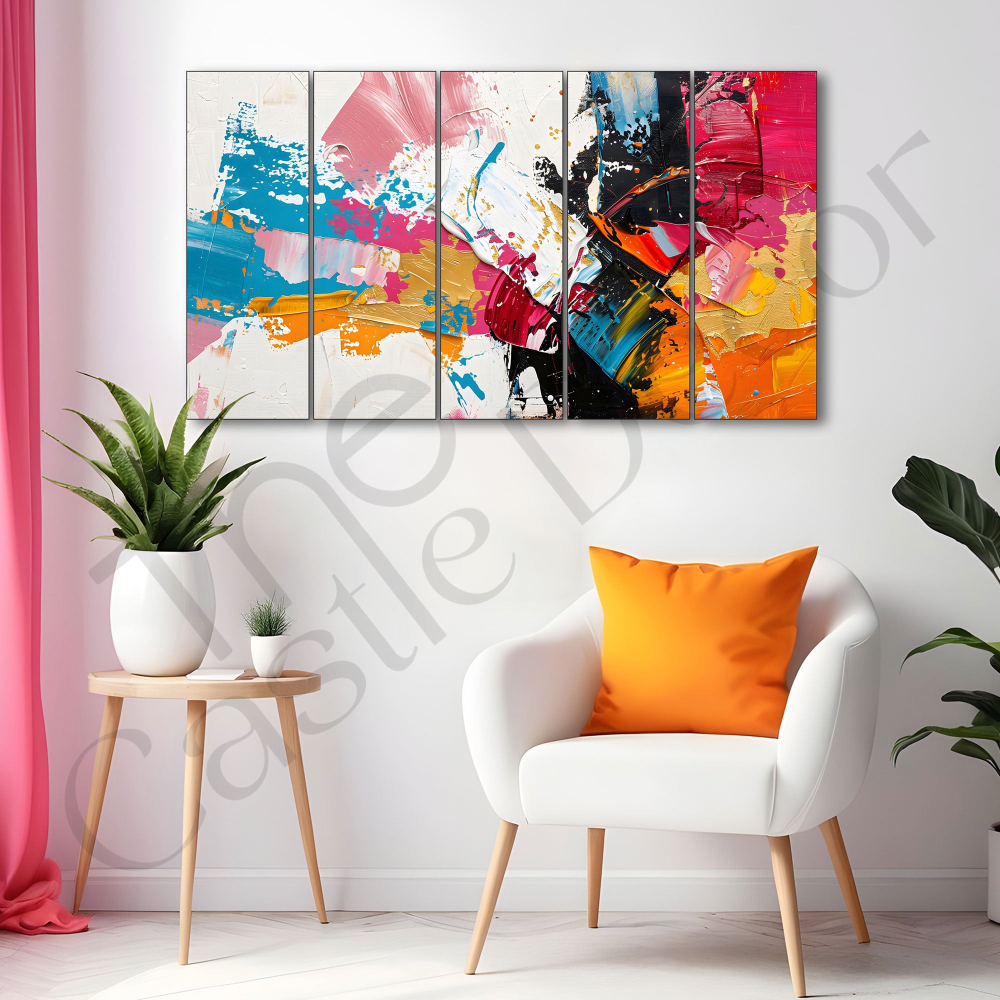 Abstract Art Painting with frame Big Size Wall Art for living room,Bedroom,Drawing room,Hotels