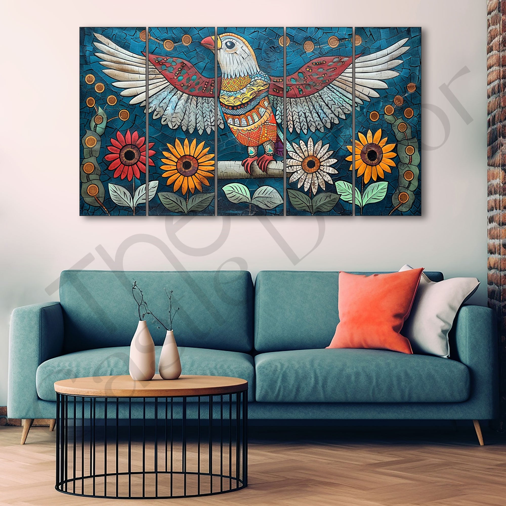 Birds Painting with frame Big Size Wall Art for living room,Bedroom,Drawing room,Hotels