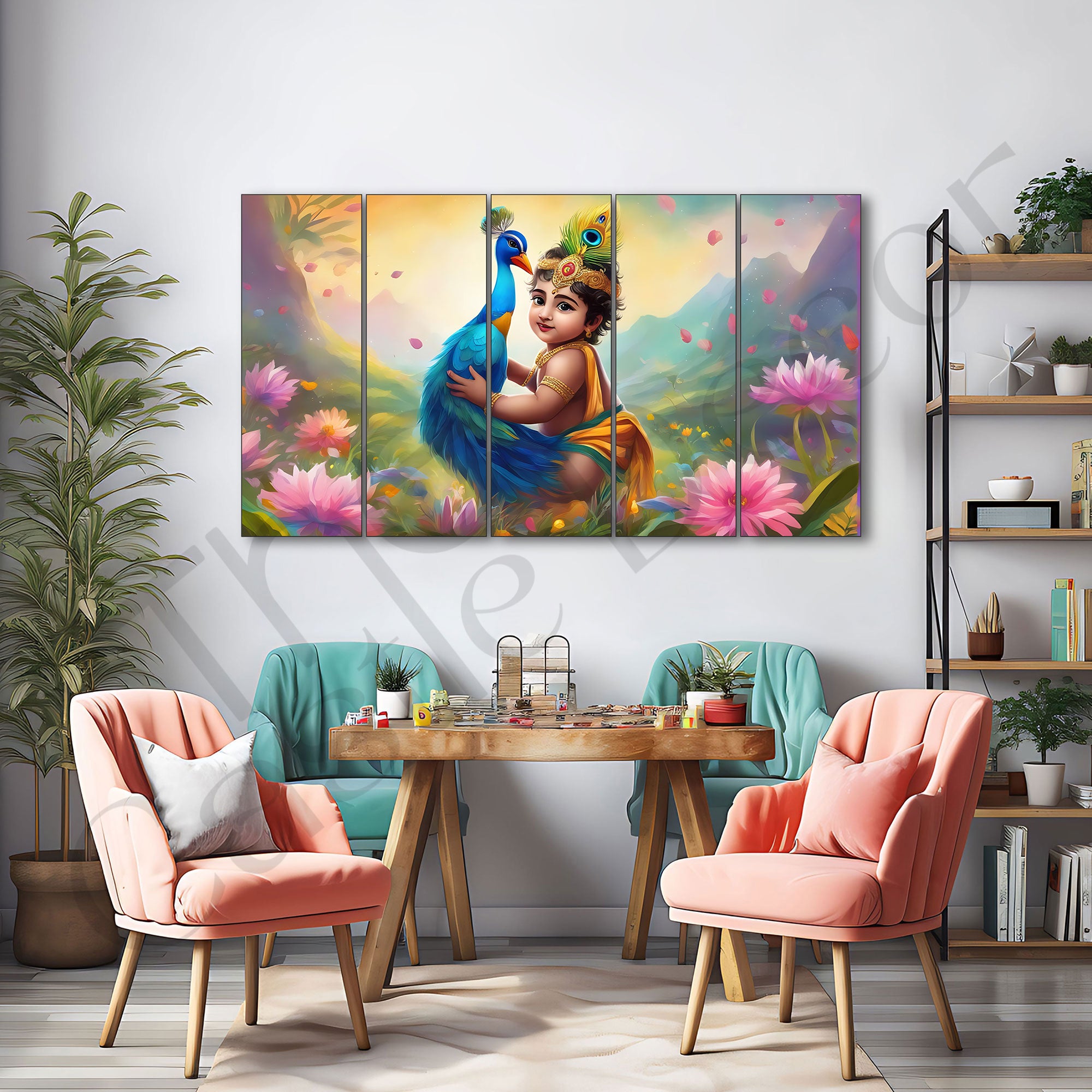 Bal Gopal Painting with frame Big Size Wall Art for living room,Bedroom,Drawing room,Hotels
