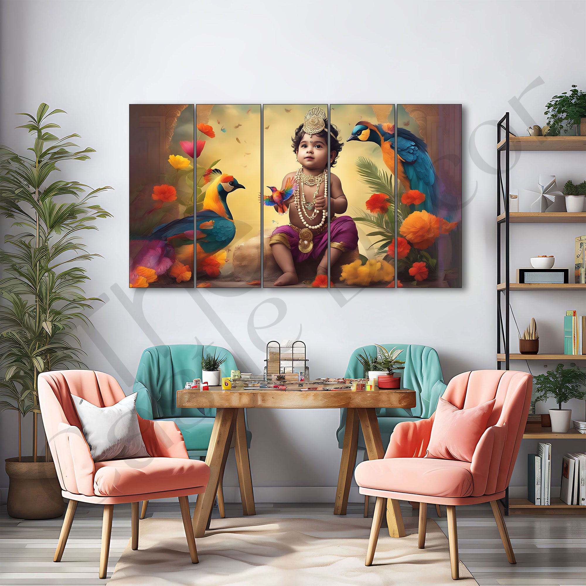 Bal Gopal Painting with frame Big Size Wall Art for living room,Bedroom,Drawing room,Hotels