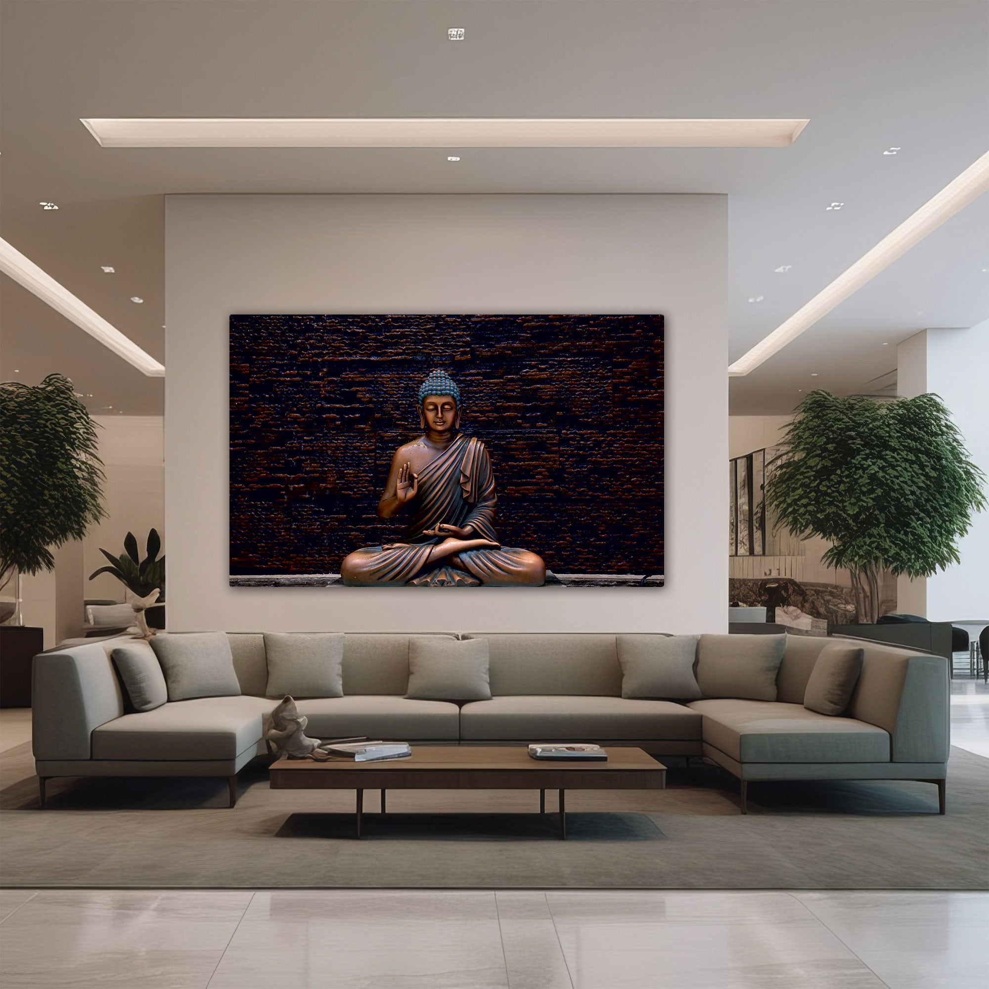 Lord budhism Canvas painting with frame Big Size Wall Art for living room,Bedroom,Drawing room,Hotels