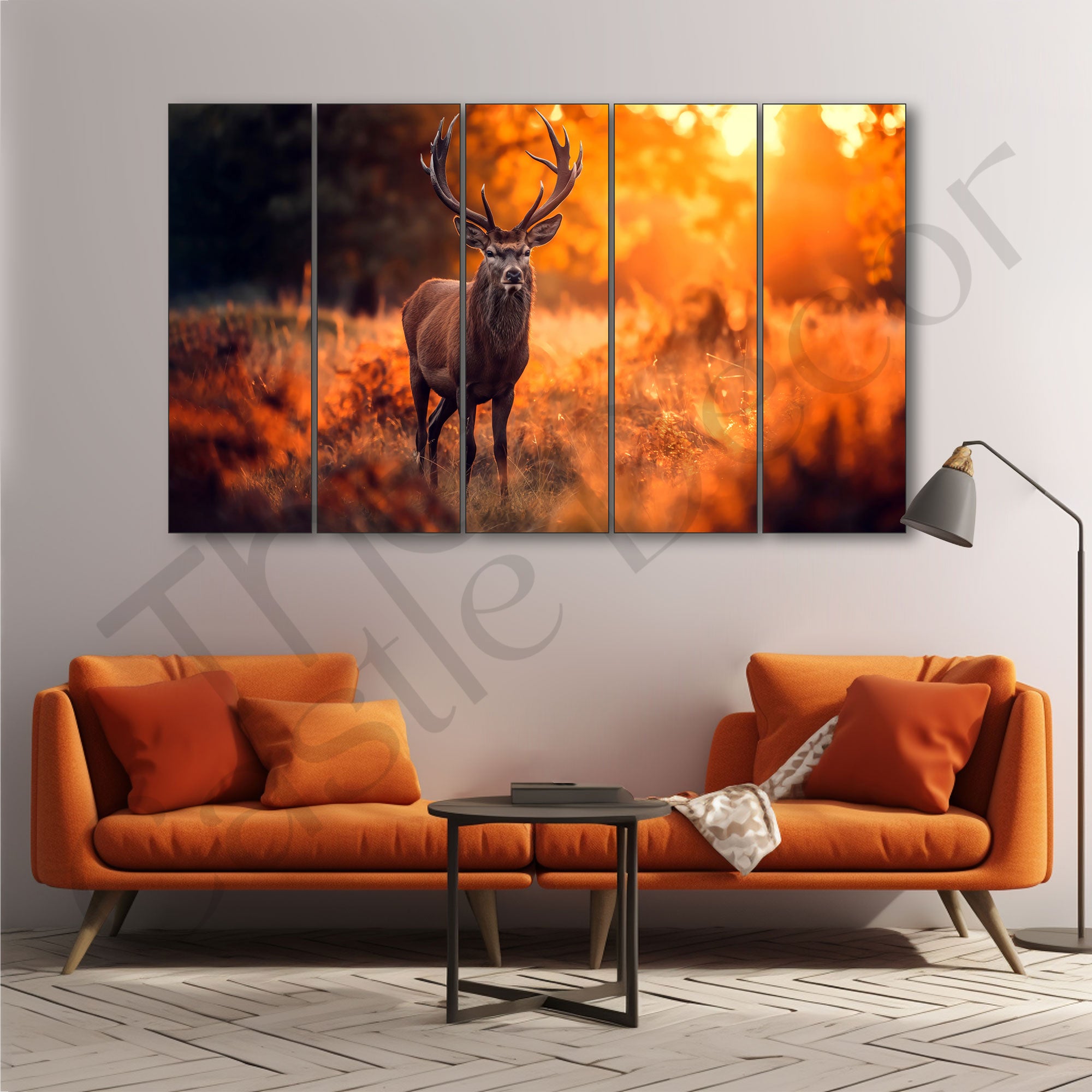 Deer Painting with frame Big Size Wall Art for living room,Bedroom,Drawing room,Hotels