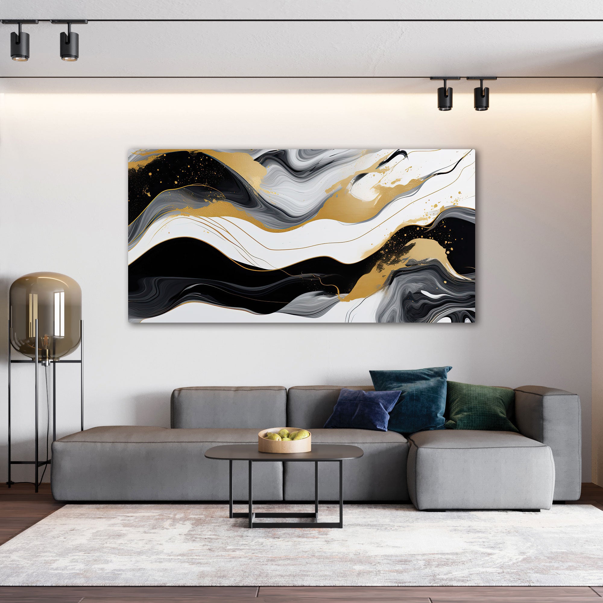 MarbleAbstract Canvas painting Big Size Wall Art for living room,Bedroom,Drawing room,Hotels