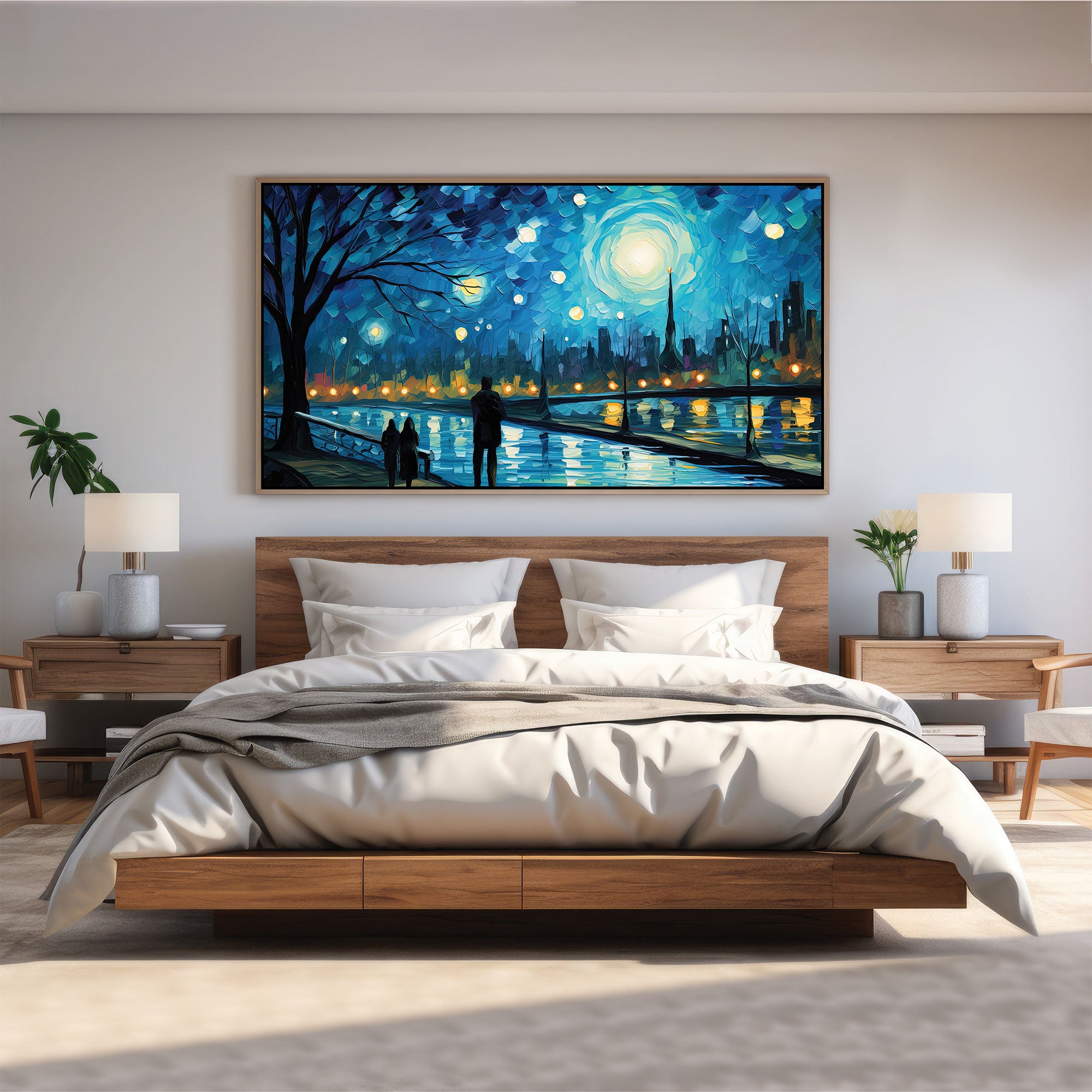MidnightAbstract Canvas painting with frame Big Size Wall Art for living room,Bedroom,Drawing room,Hotels