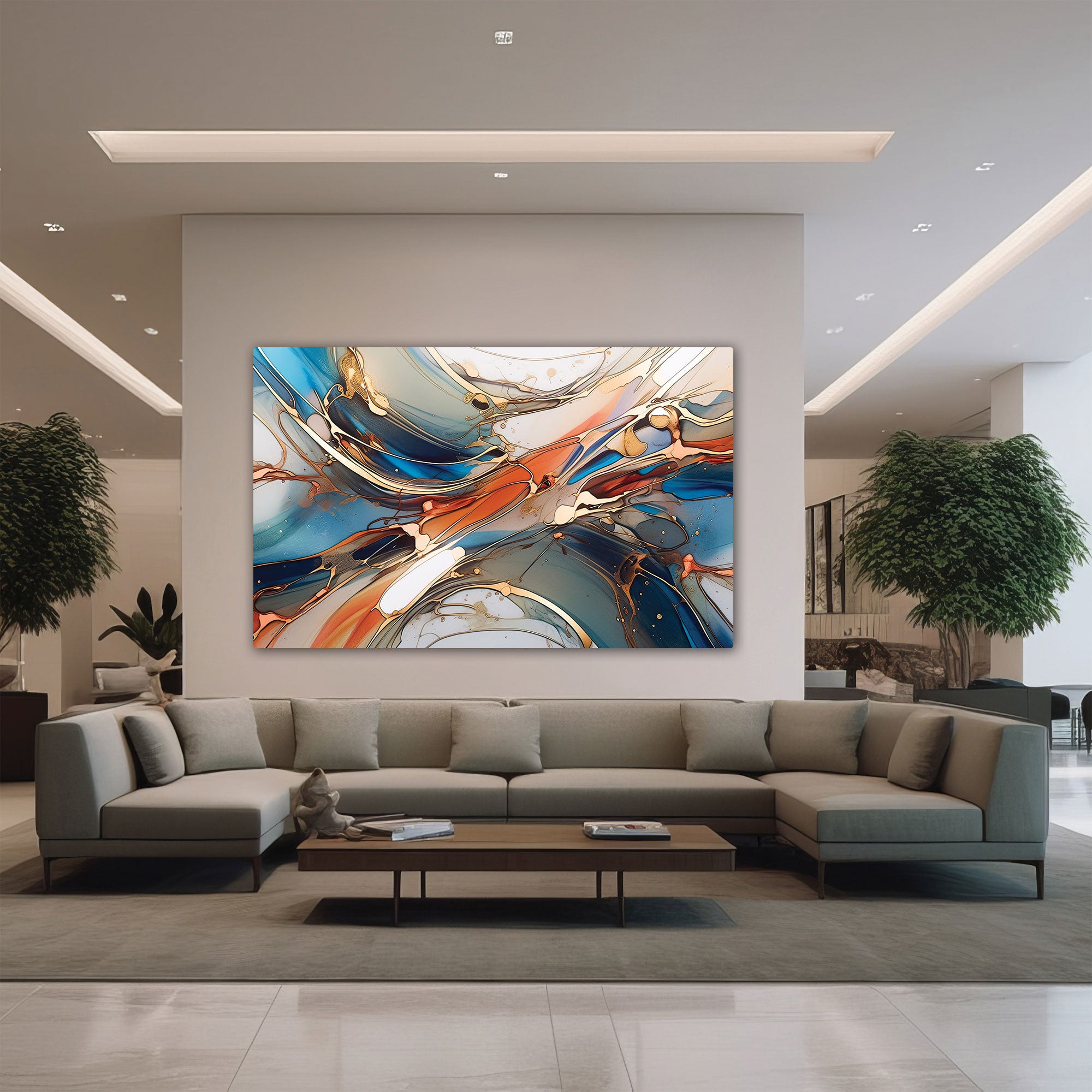StylishAbstract Canvas painting with frame Big Size Wall Art for living room,Bedroom,Drawing room,Hotels