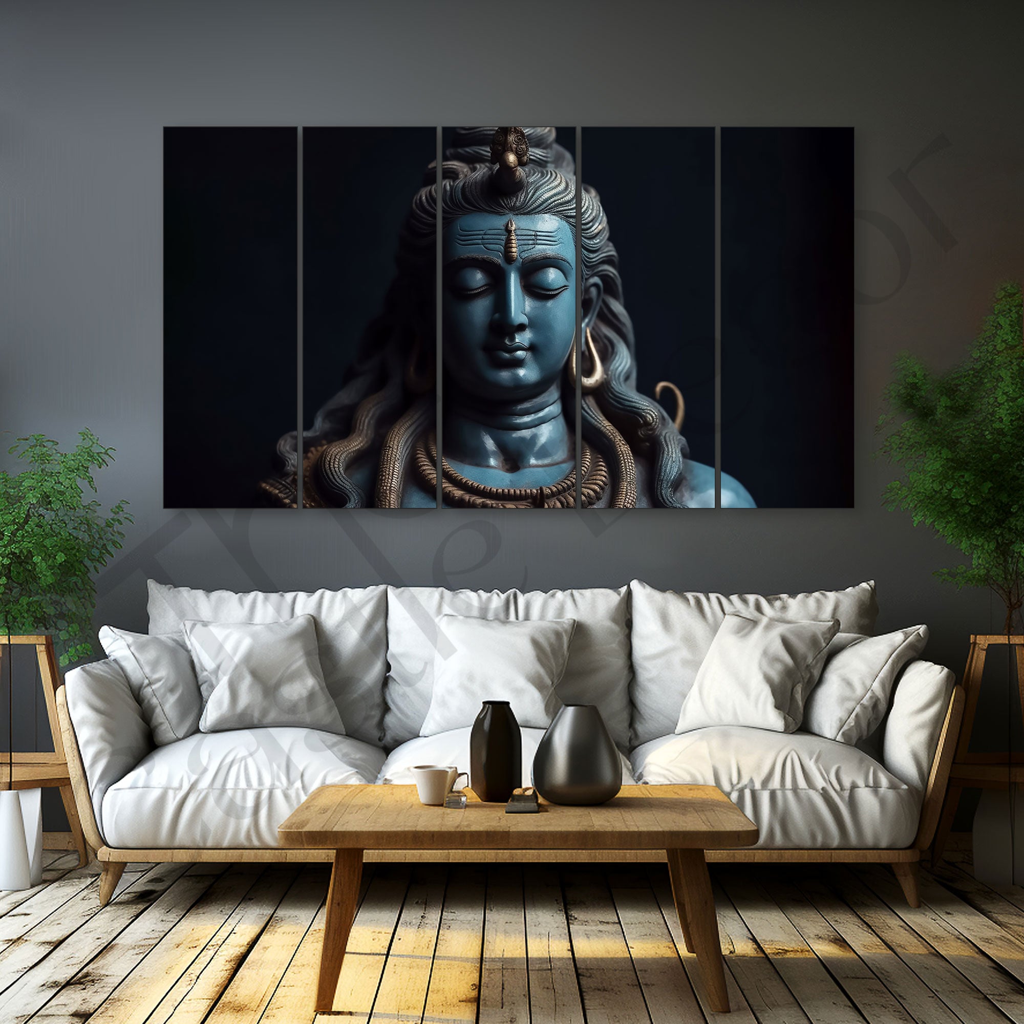 Lord Shiva Painting with frame Big Size Wall Art for living room,Bedroom,Drawing room,Hotels