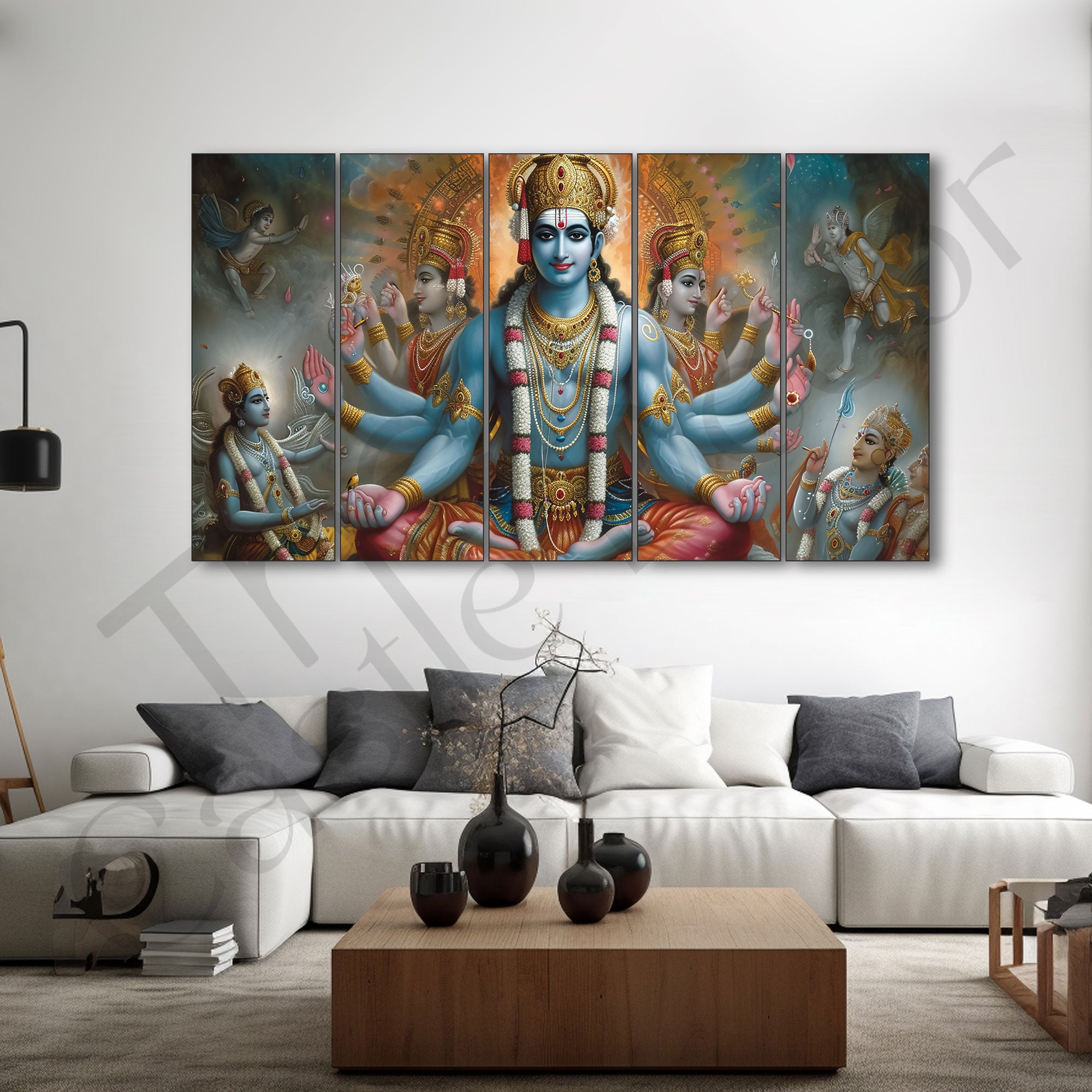 Brahma ji Painting with frame Big Size Wall Art for living room,Bedroom,Drawing room,Hotels