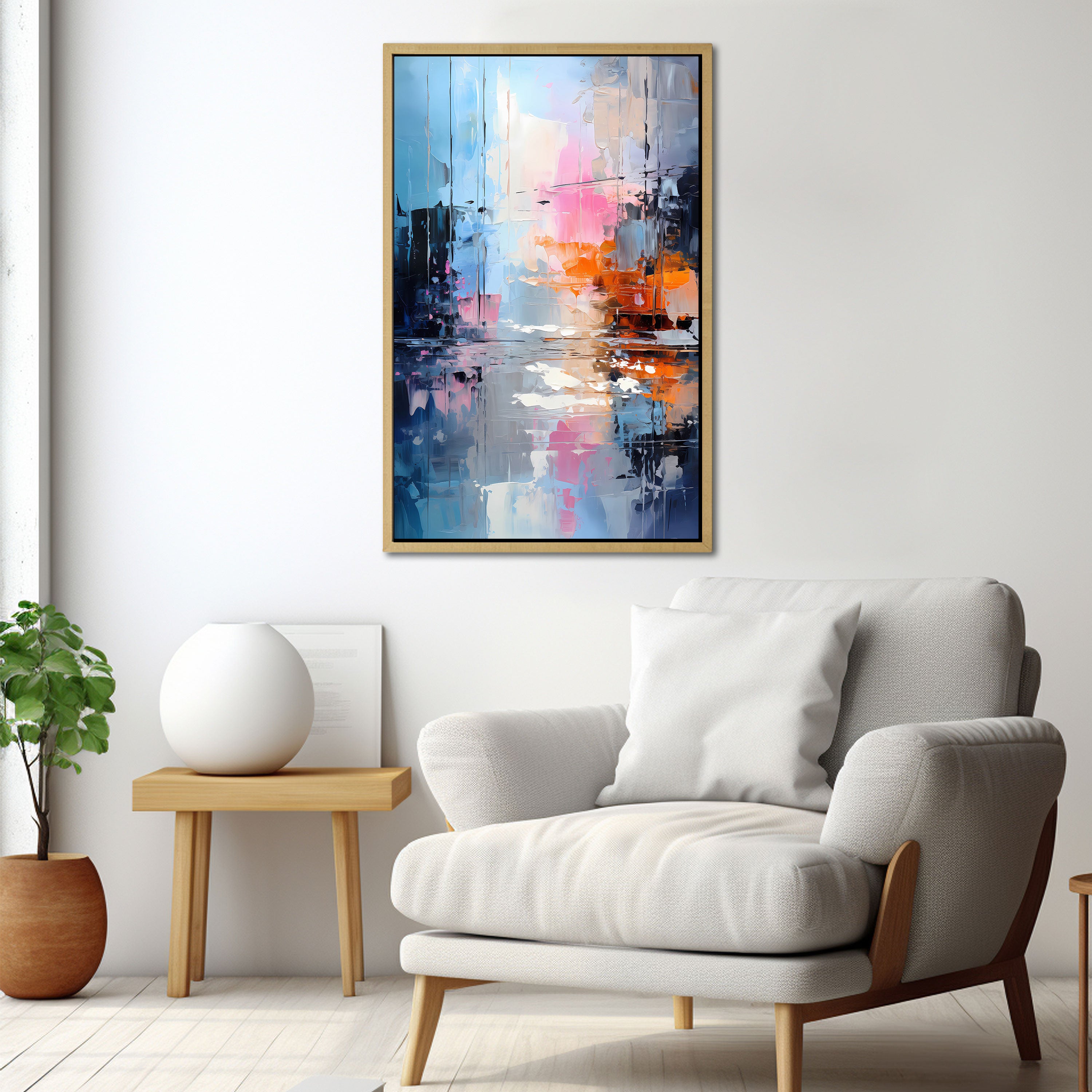 Abstract Canvas painting with frame Big Size Wall Art for living room,Bedroom,Drawing room,Hotels
