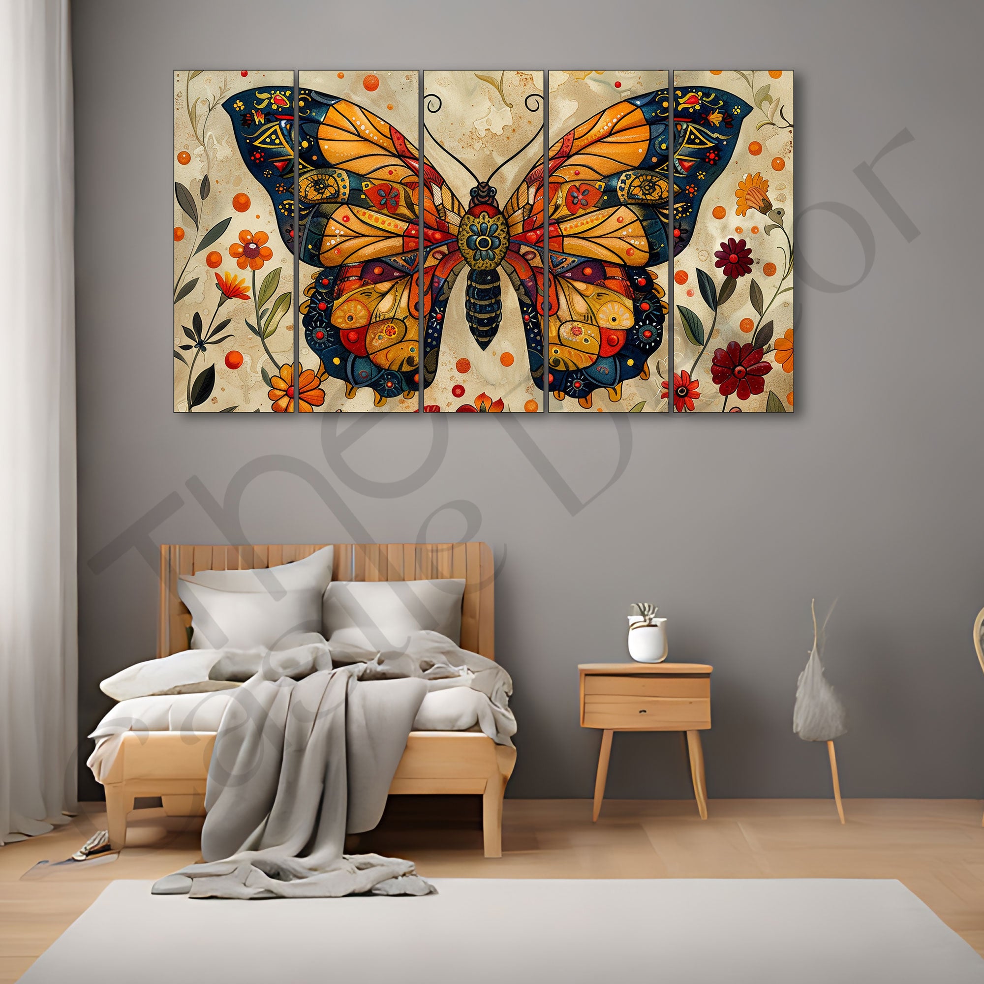 Butterfly Painting with frame Big Size Wall Art for living room,Bedroom,Drawing room,Hotels