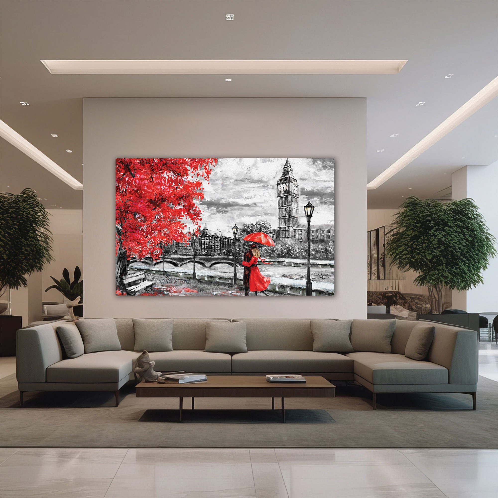 Feeby London Canvas painting with frame Big Size Wall Art for living room,Bedroom,Drawing room,Hotels