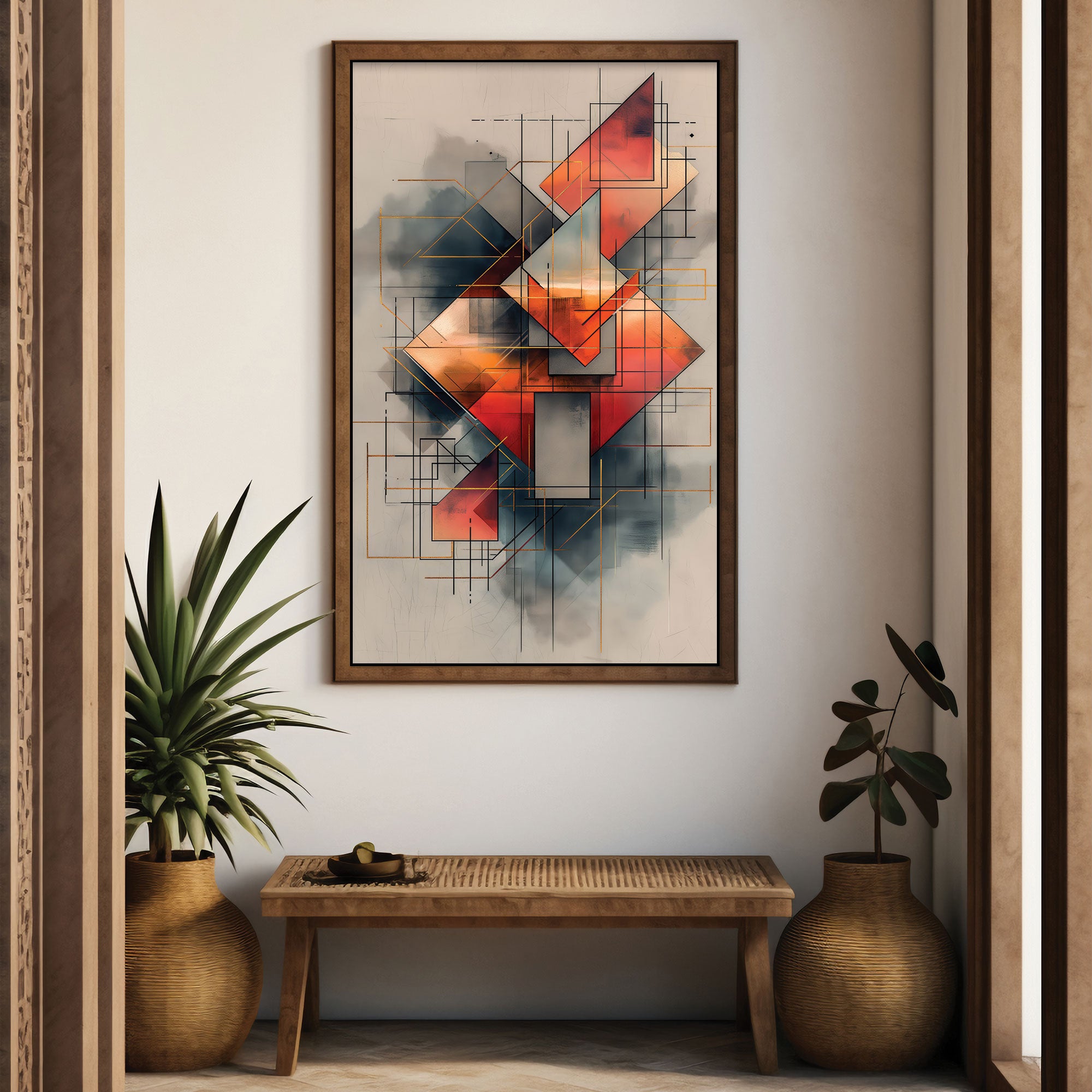 Abstract Canvas painting with frame Big Size Wall Art for living room,Bedroom,Drawing room,Hotels
