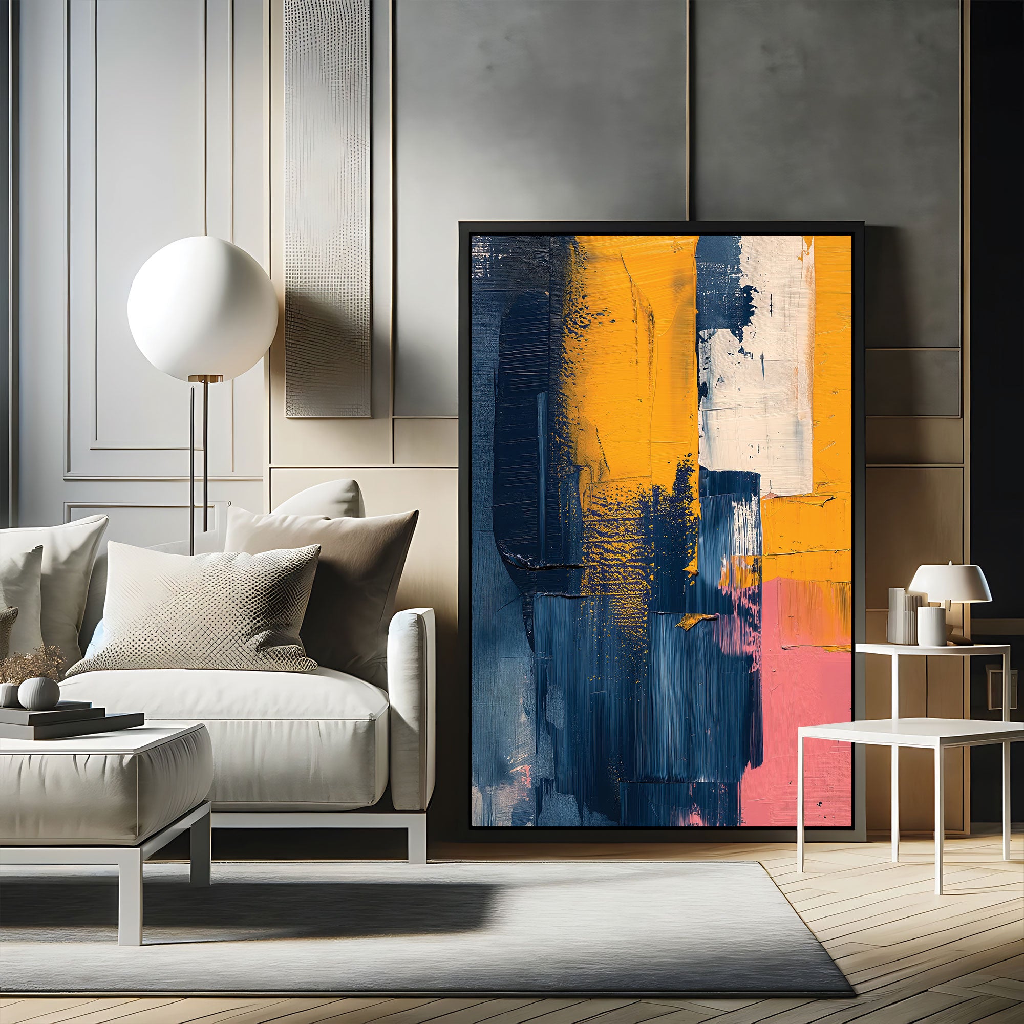 Abstract Canvas painting with frame Big Size Wall Art for living room,Bedroom,Drawing room,Hotels