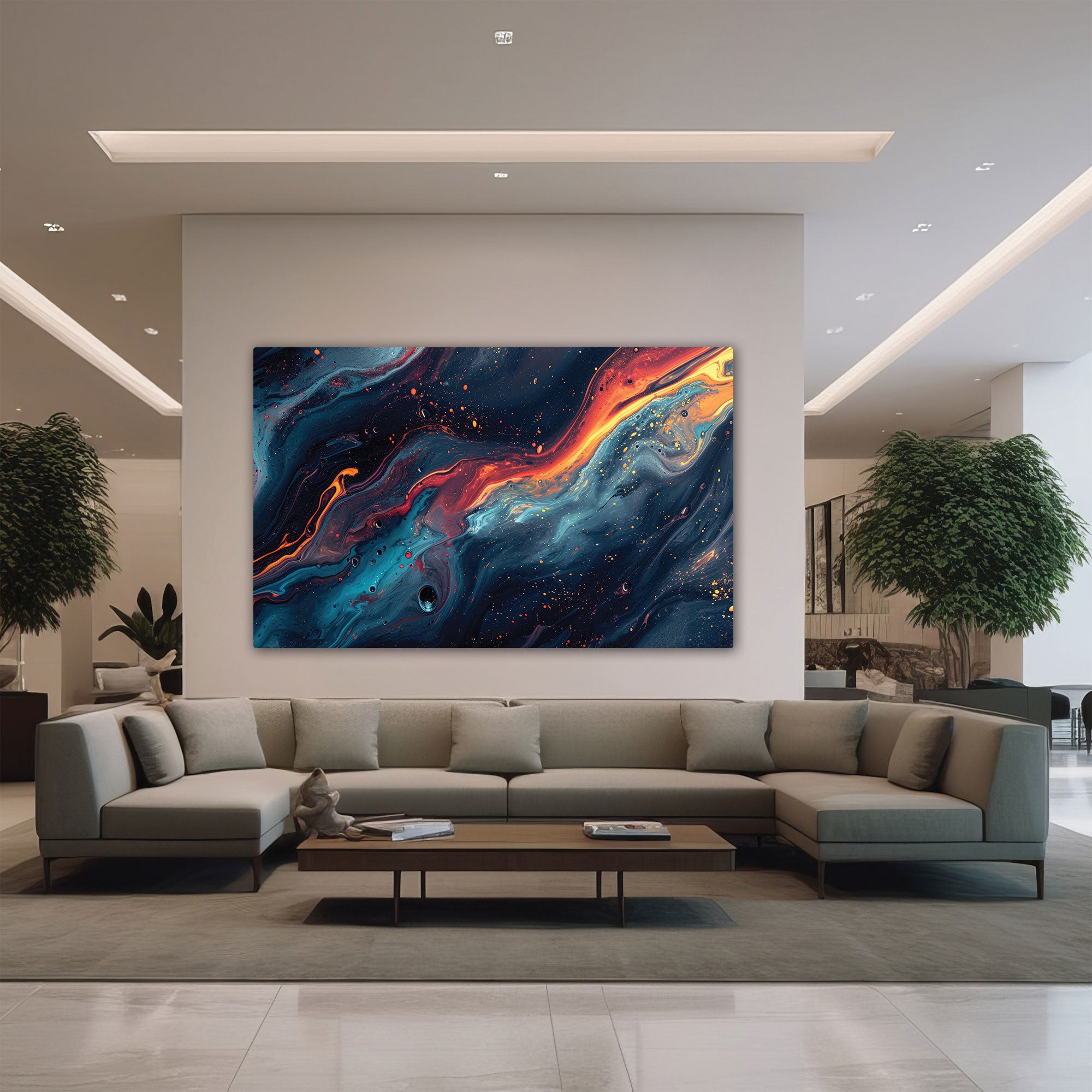 ModernAbstract Canvas painting with frame Big Size Wall Art for living room,Bedroom,Drawing room,Hotels