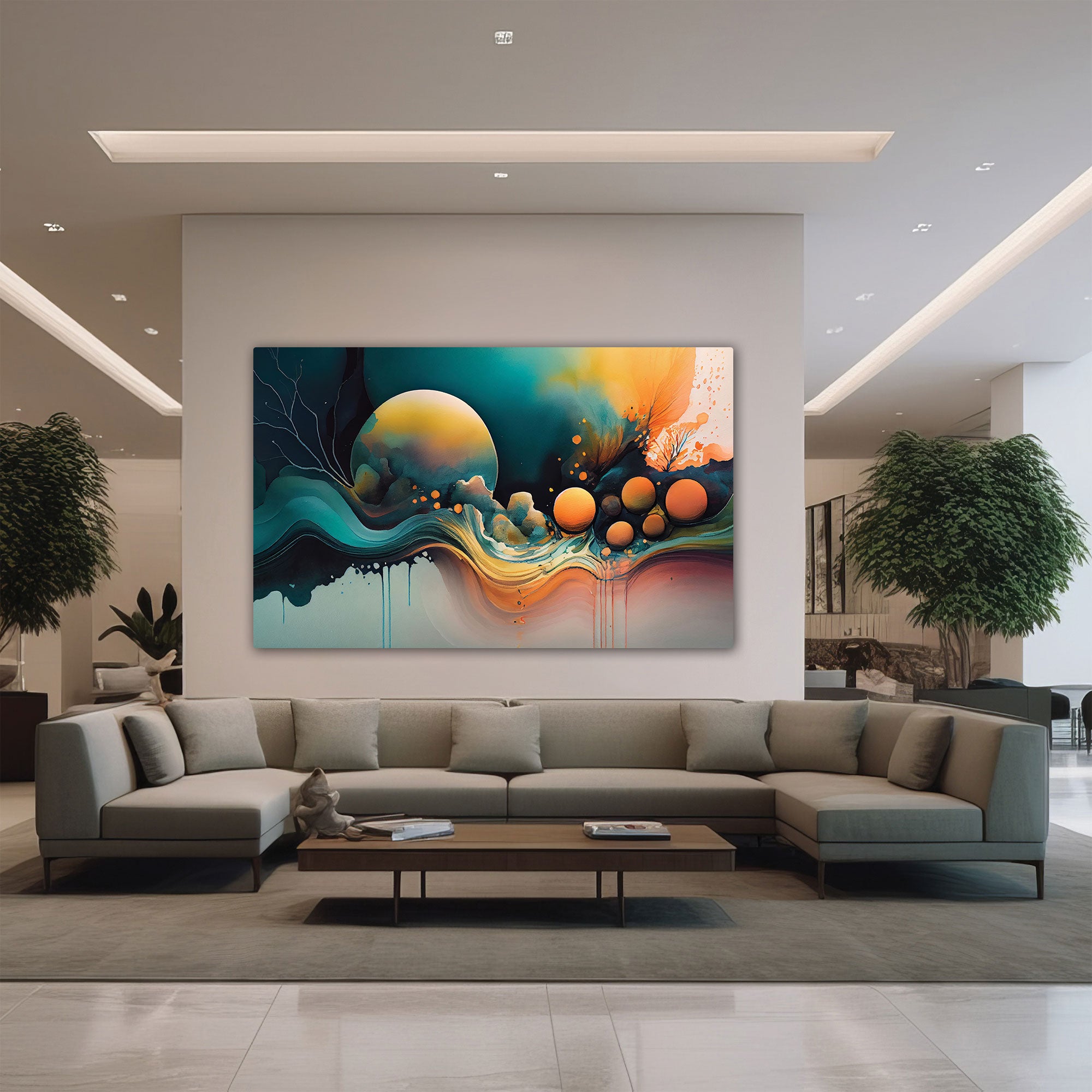 Multicolor Canvas painting with frame Big Size Wall Art for living room,Bedroom,Drawing room,Hotels