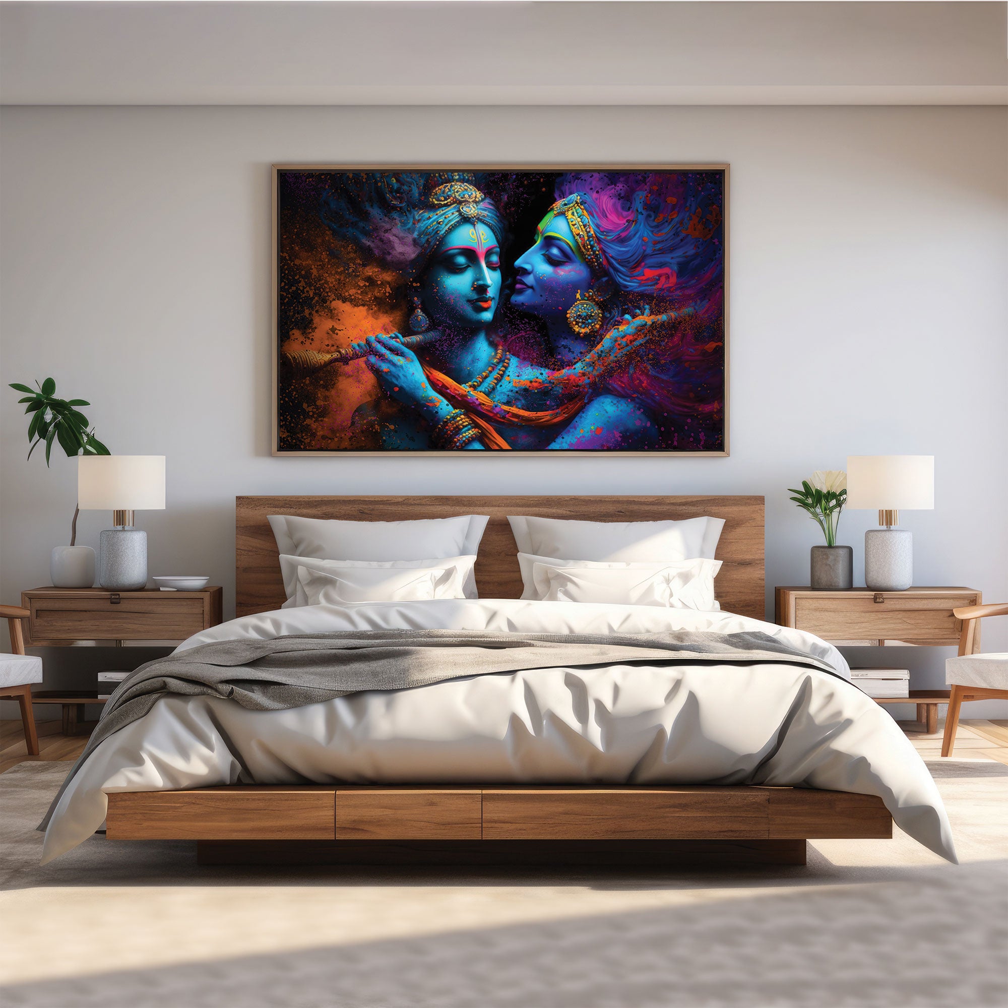 Radha krishna love Canvas painting Big Size Wall Art for living room,Bedroom,Drawing room,Hotels