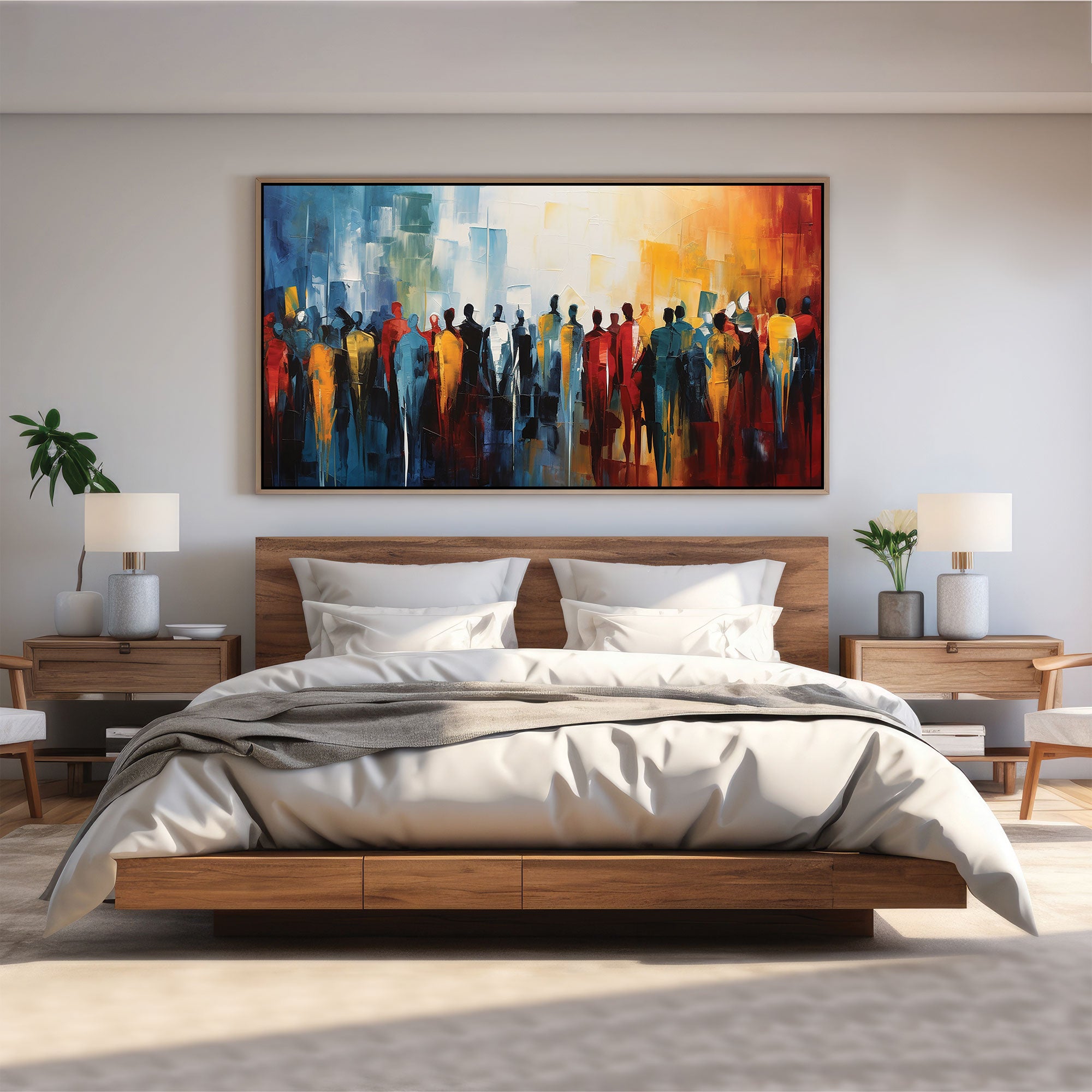TexturedAbstract Canvas painting with frame Big Size Wall Art for living room,Bedroom,Drawing room,Hotels