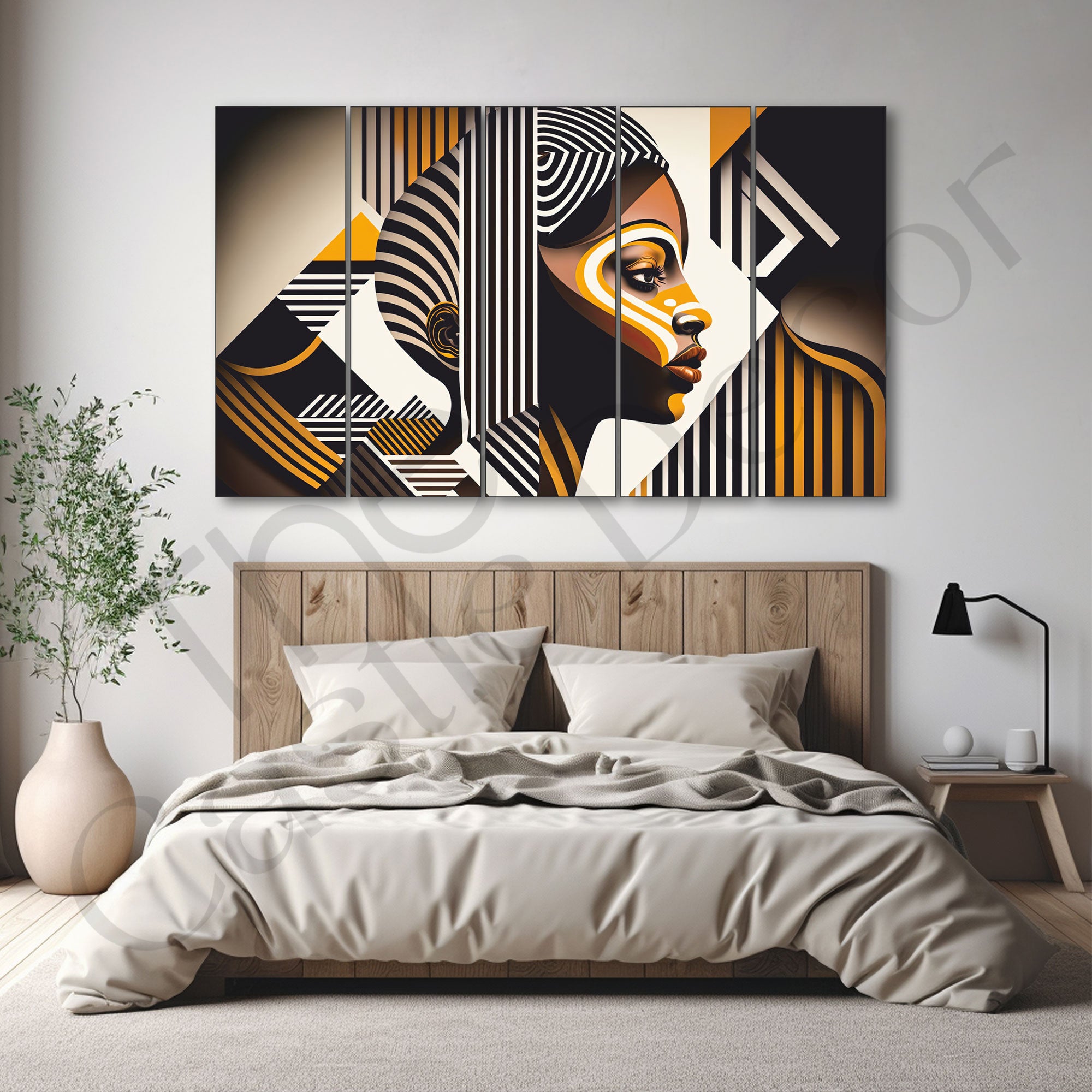 Woman Abstract Painting with frame Big Size Wall Art for living room,Bedroom,Drawing room,Hotels