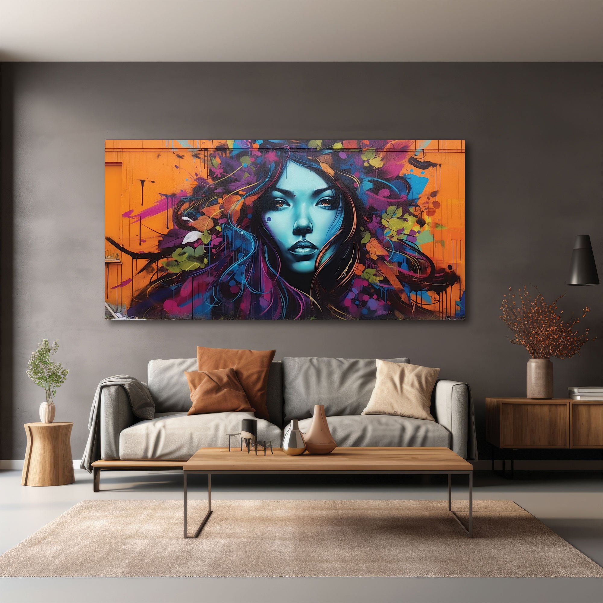 Modern WomenAbstract Canvas painting with frame Big Size Wall Art for living room,Bedroom,Drawing room,Hotels
