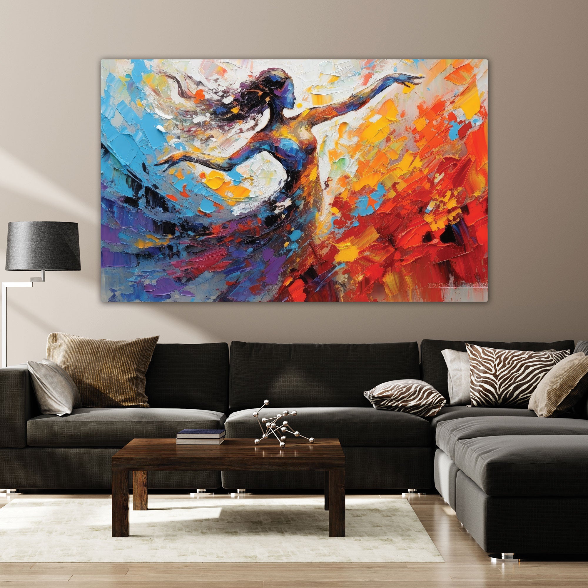 Women danceAbstract Canvas painting with frame Big Size Wall Art for living room,Bedroom,Drawing room,Hotels