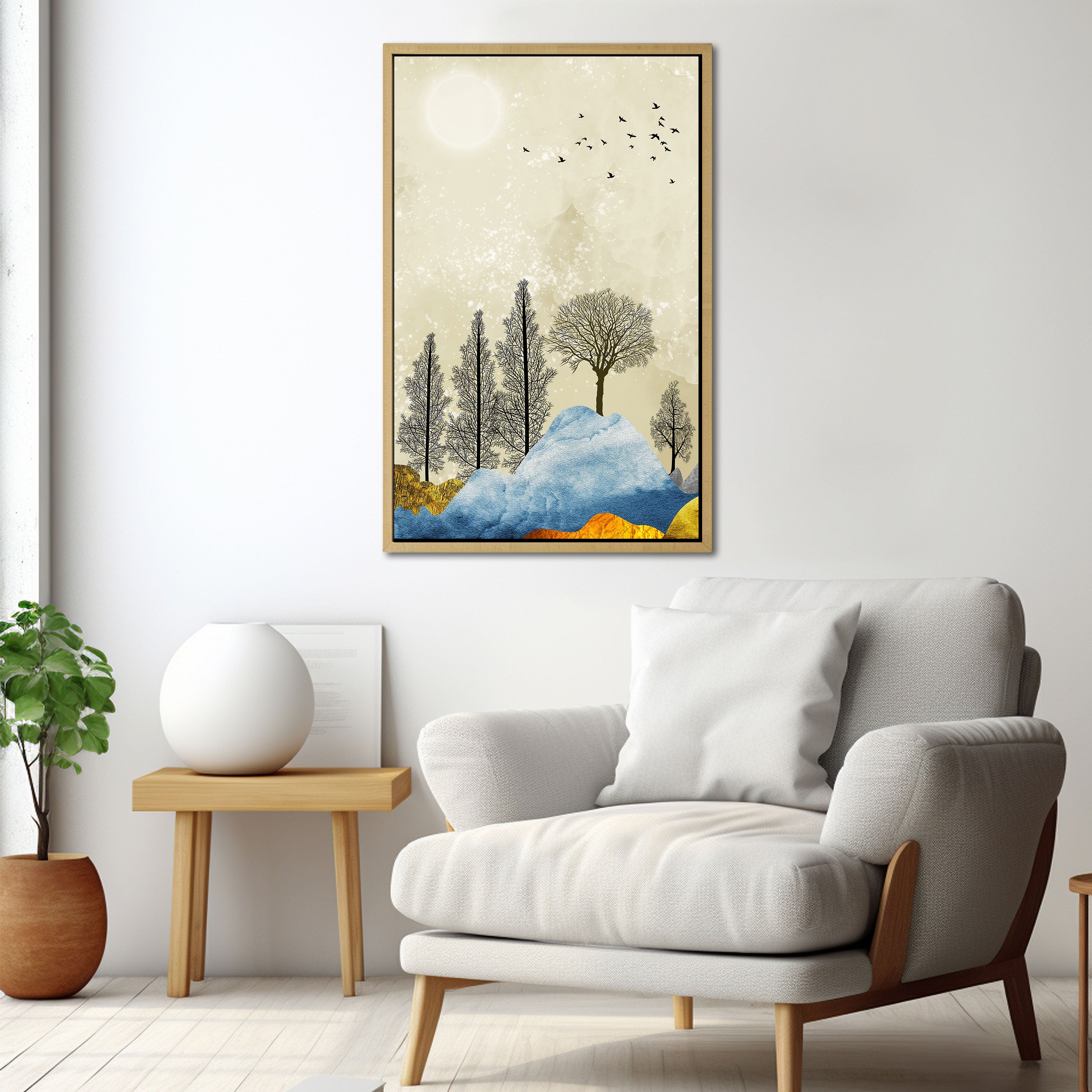 chinese scenery Abstract Canvas painting with frame Big Size Wall Art for living room,Bedroom,Drawing room,Hotels