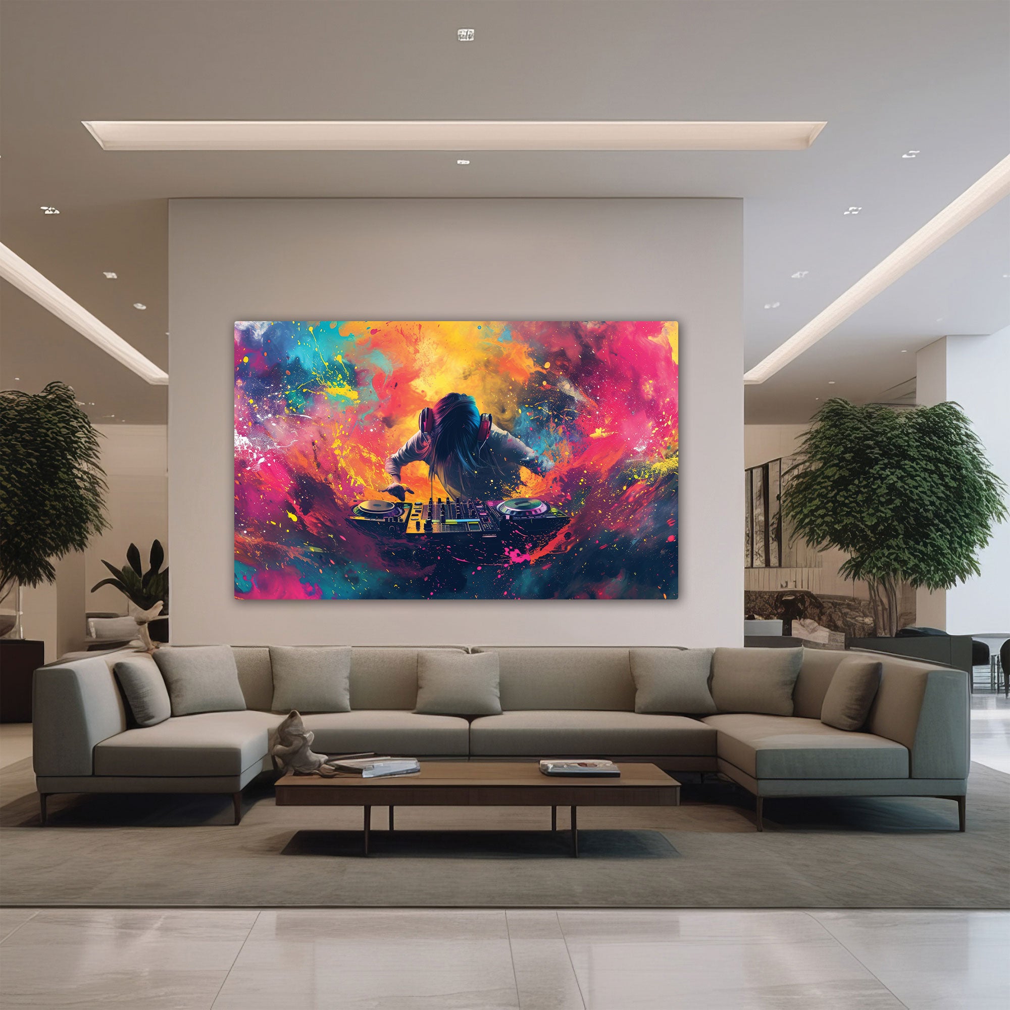 DiscoAbstract Canvas painting with frame Big Size Wall Art for living room,Bedroom,Drawing room,Hotels