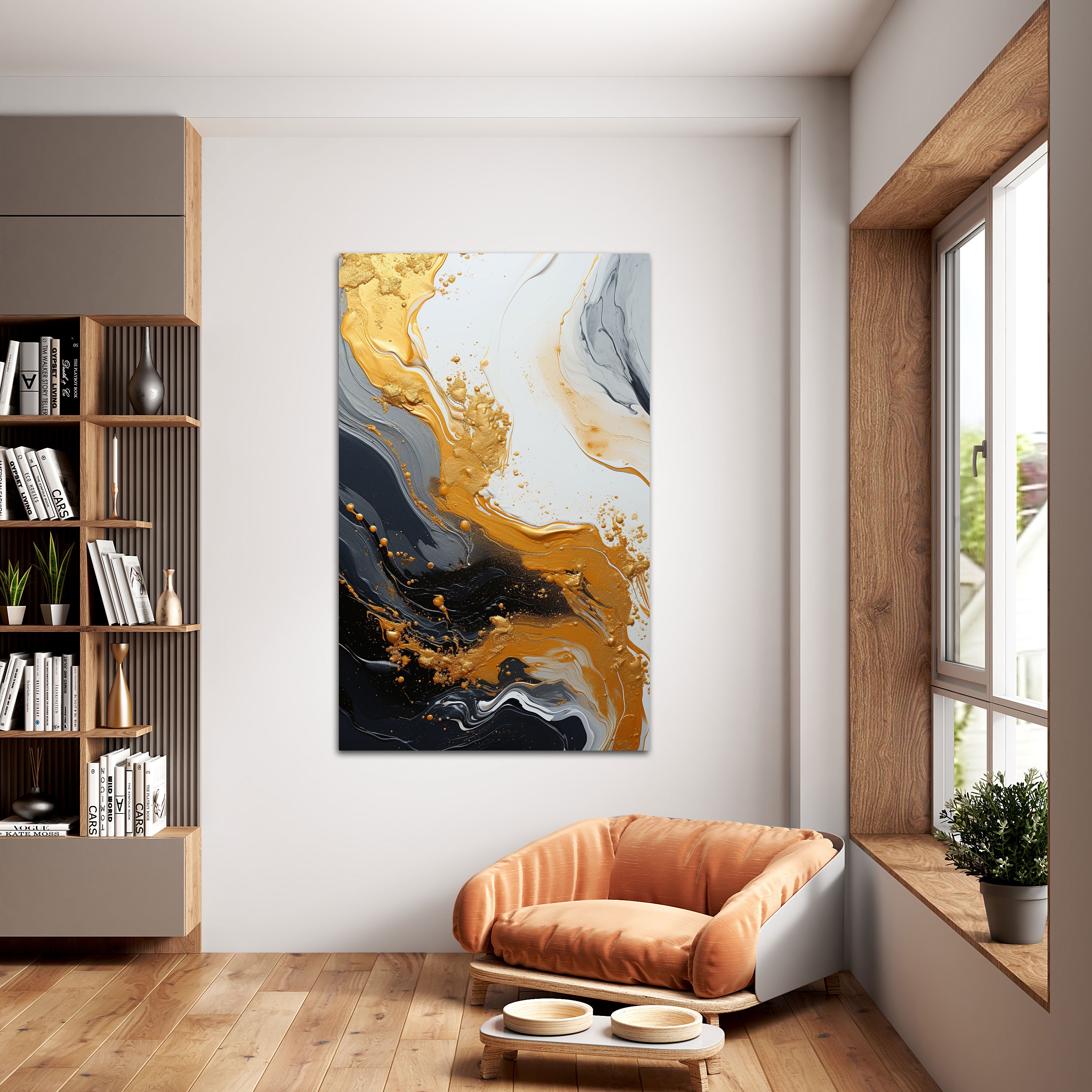 MarbleAbstract Canvas painting with frame Big Size Wall Art for living room,Bedroom,Drawing room,Hotels