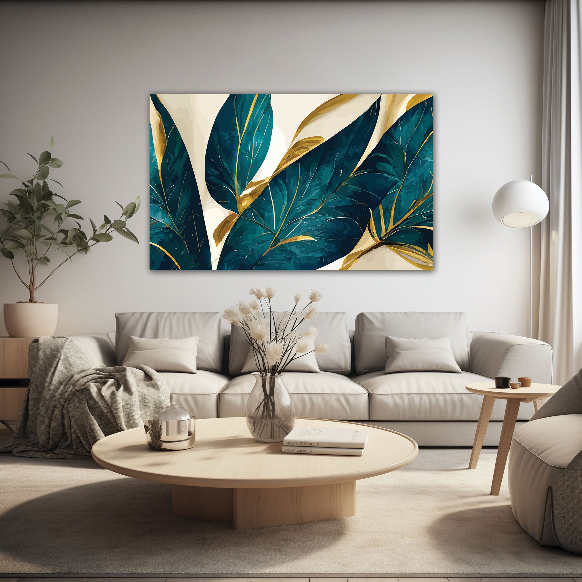 Abstract flower Canvas painting with frame Big Size Wall Art for living room,Bedroom,Drawing room,Hotels