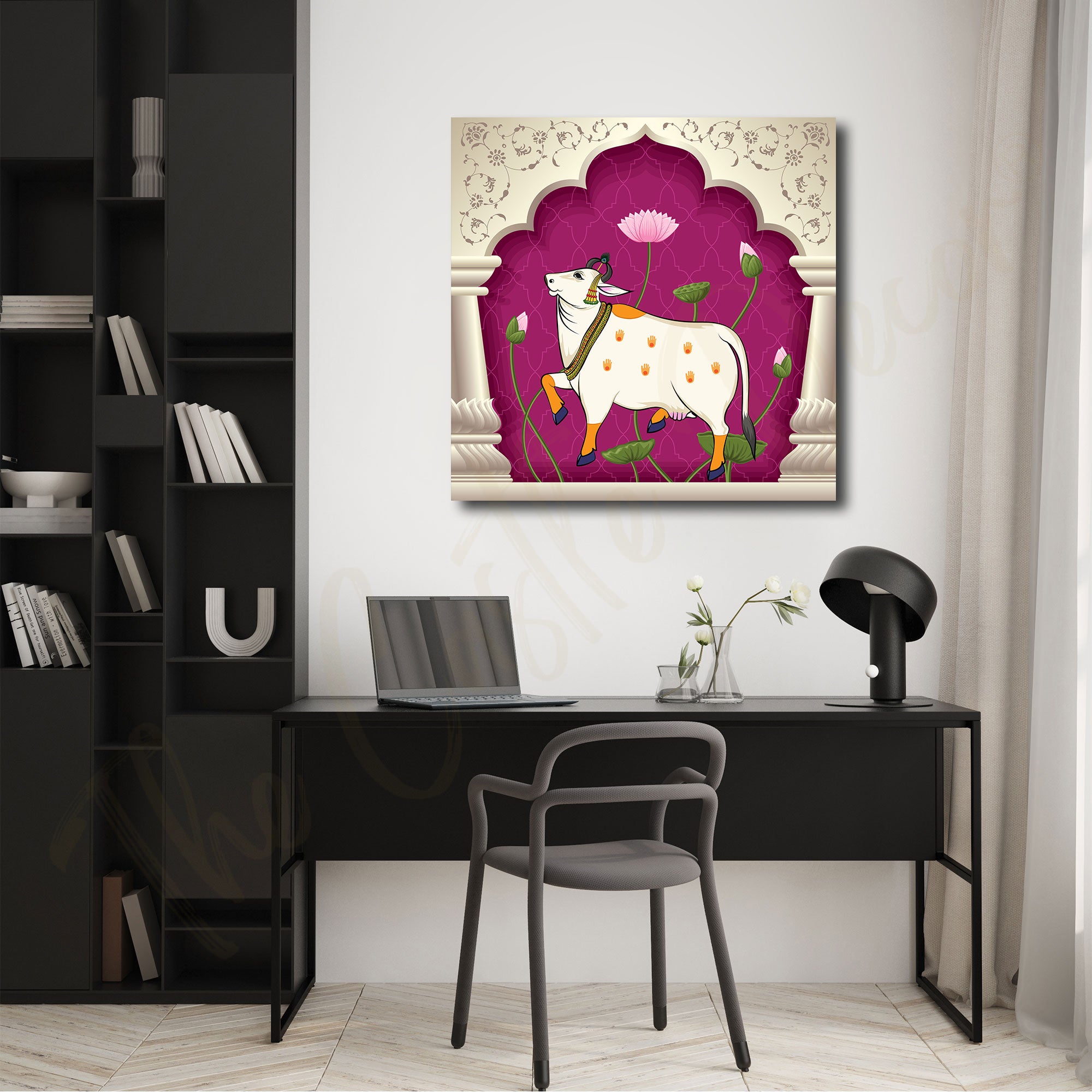 Pichwai painting with frame Big Size Wall Art for living room,Bedroom,Drawing room,Hotels