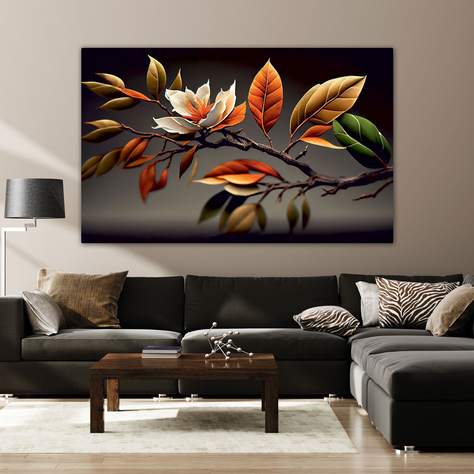 Flower Canvas painting with frame Big Size Wall Art for living room,Bedroom,Drawing room,Hotels