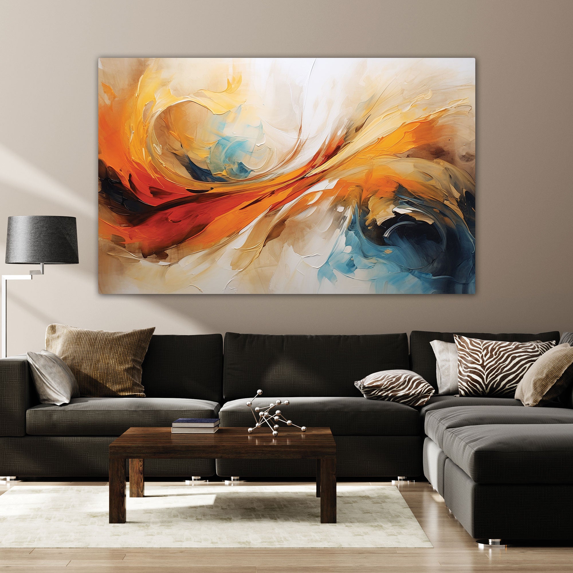 Abstract Canvas painting with frame Big Size Wall Art for living room,Bedroom,Drawing room,Hotels