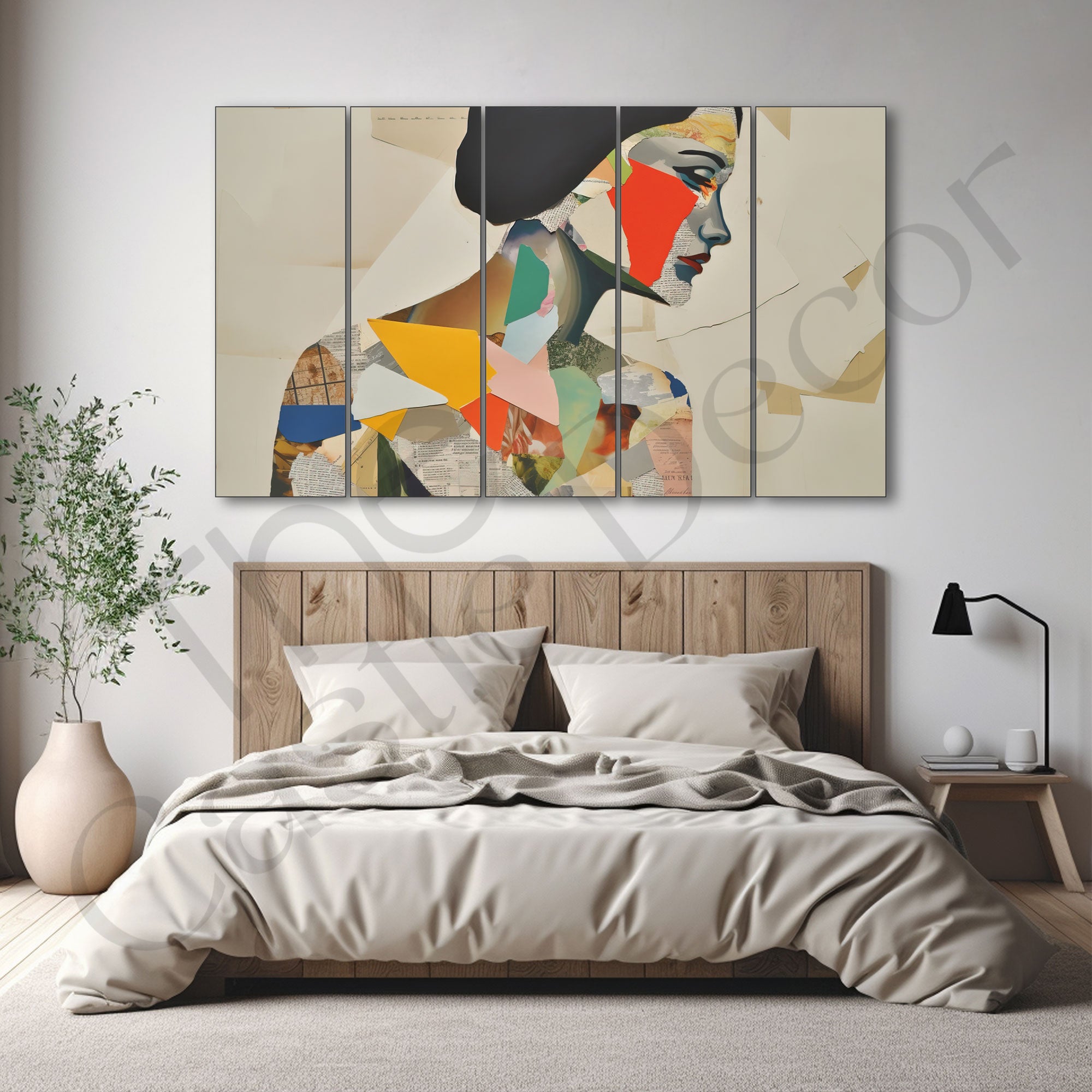 Woman Abstract Painting with frame Big Size Wall Art for living room,Bedroom,Drawing room,Hotels