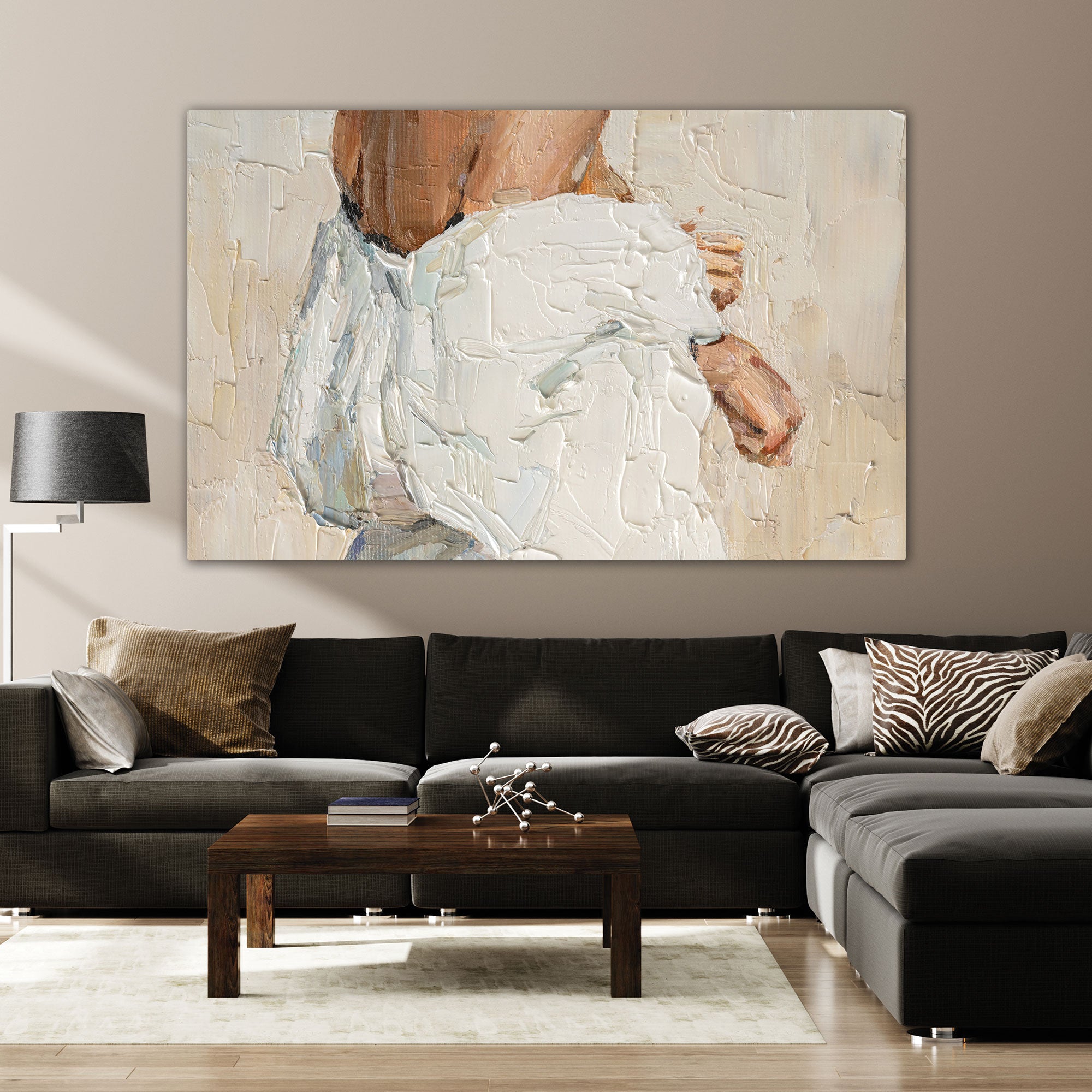 Modern WomenAbstract Canvas painting with frame Big Size Wall Art for living room,Bedroom,Drawing room,Hotels