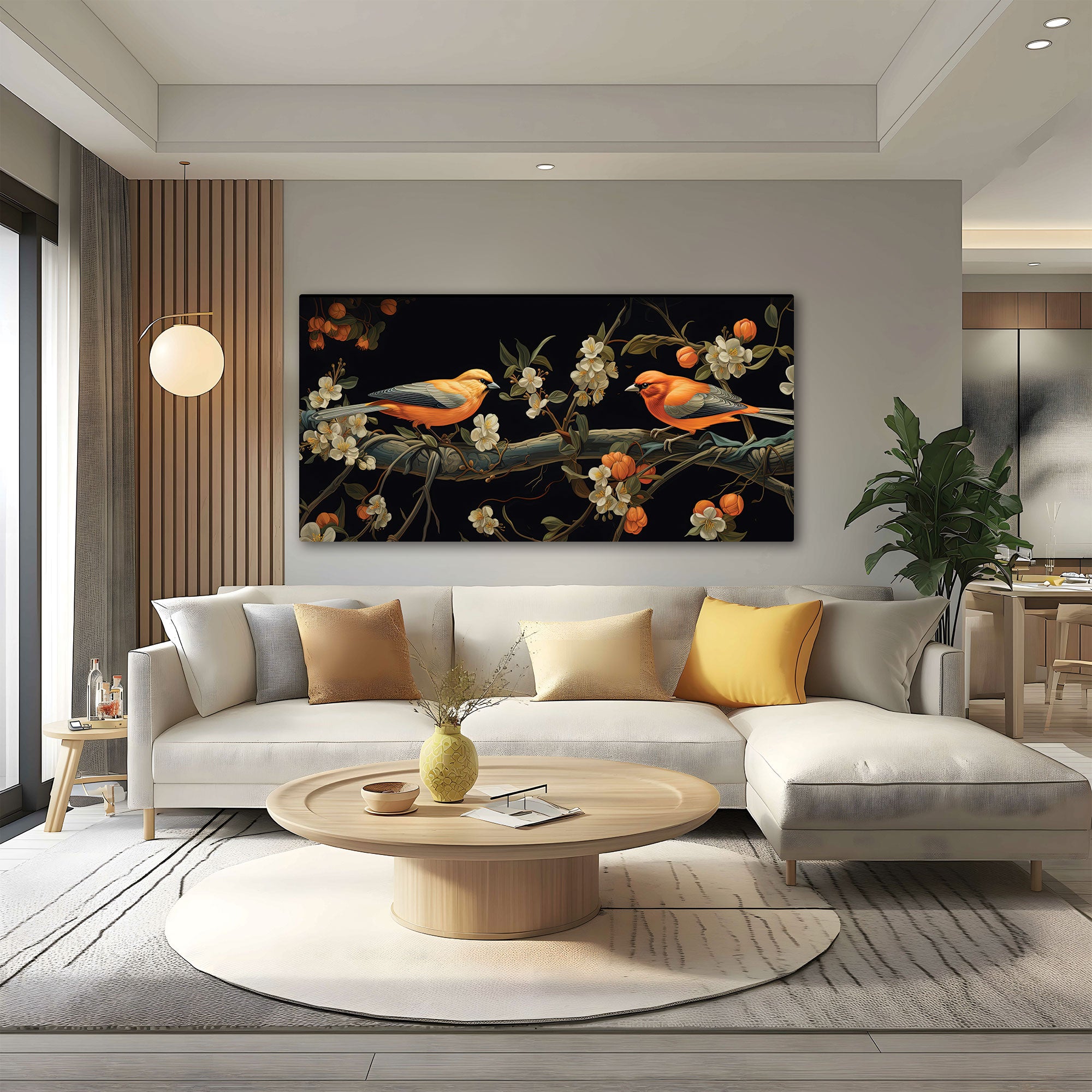 BirdsAbstract Canvas painting with frame Big Size Wall Art for living room,Bedroom,Drawing room,Hotels
