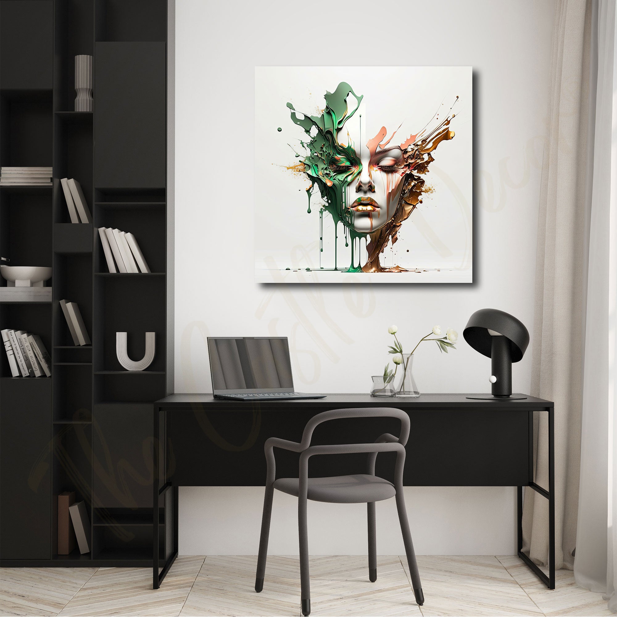 Abstract Women face painting with frame Big Size Wall Art for living room,Bedroom,Drawing room,Hotels