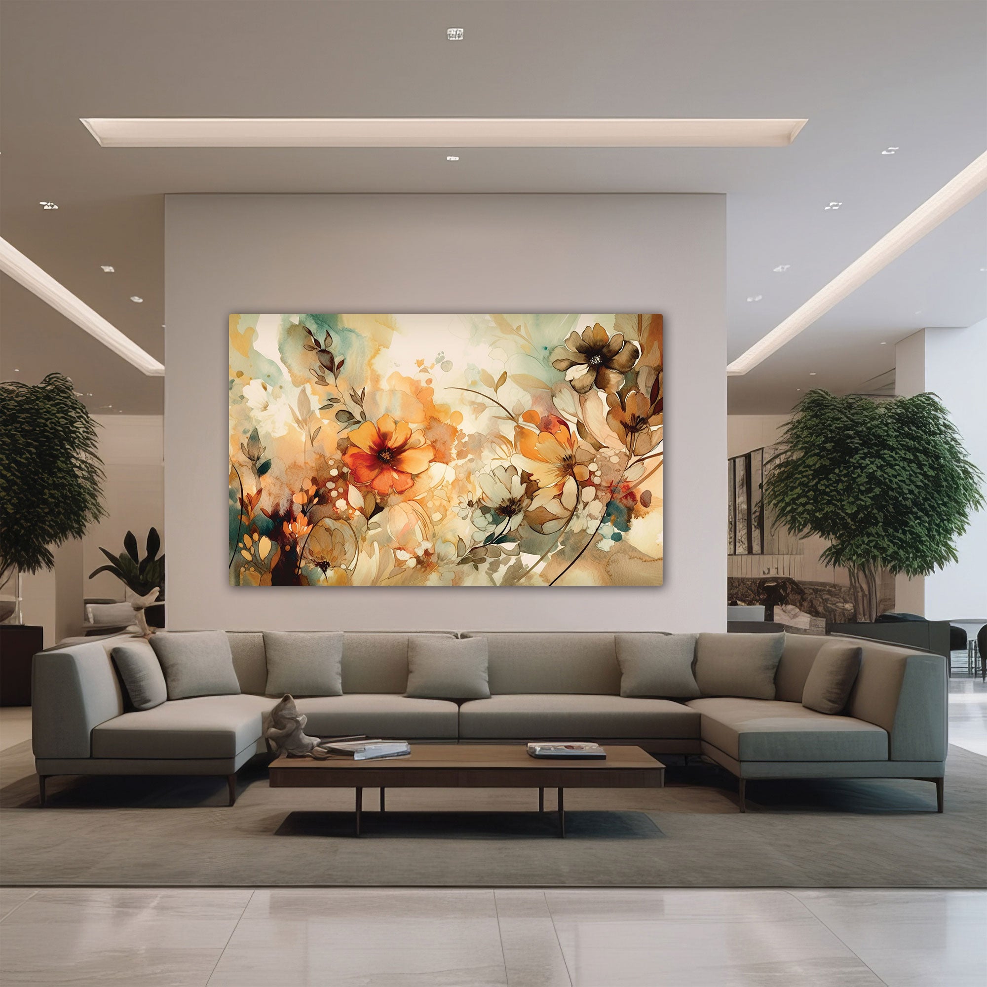Multicolor flower Canvas painting with frame Big Size Wall Art for living room,Bedroom,Drawing room,Hotels