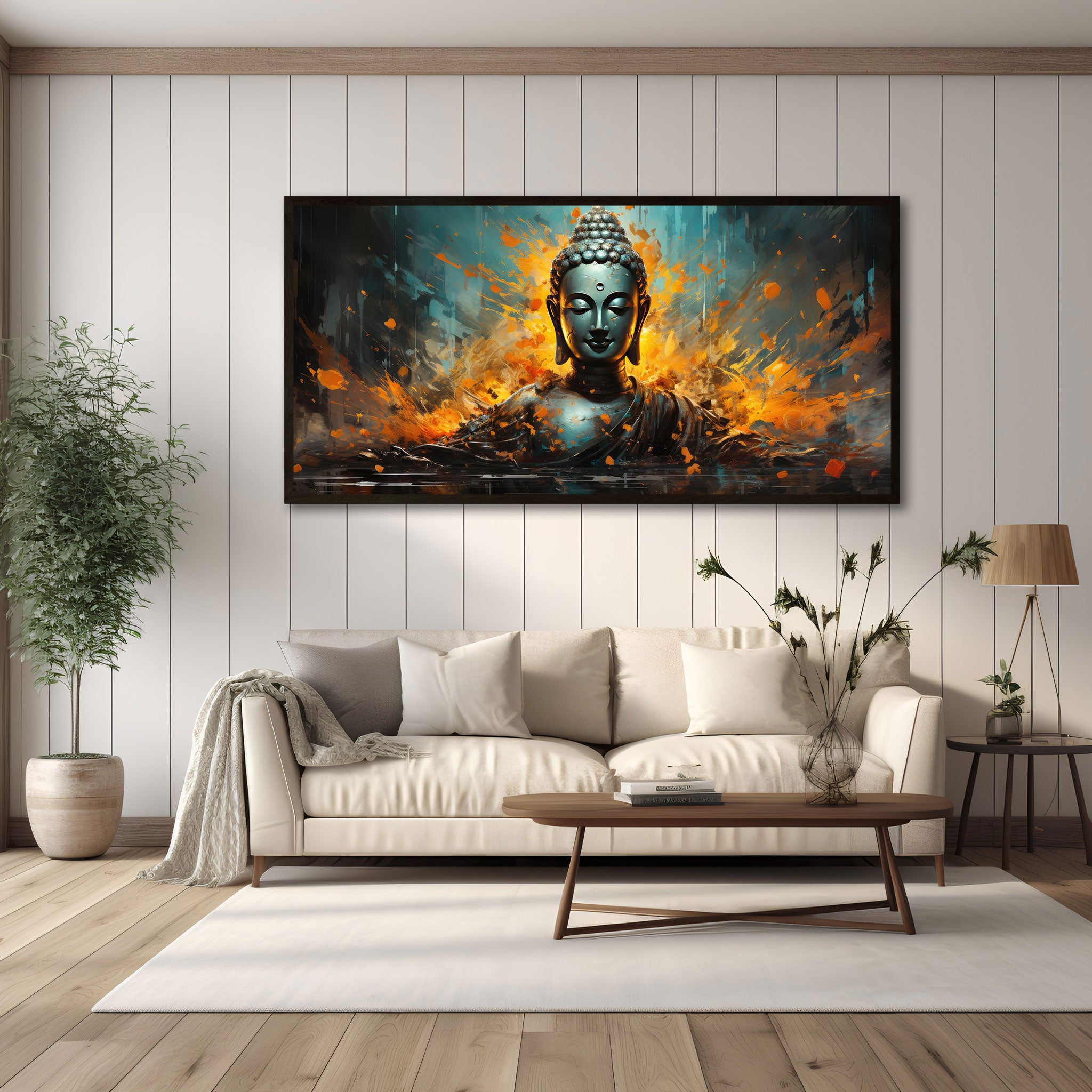 BudhhismAbstract Canvas painting with frame Big Size Wall Art for living room,Bedroom,Drawing room,Hotels