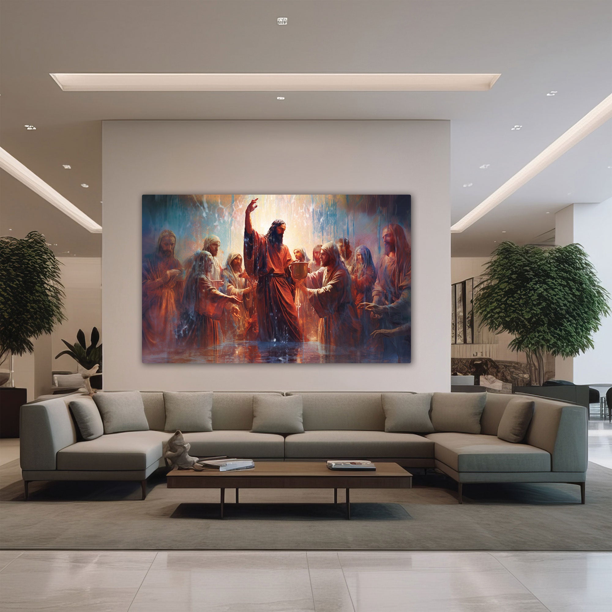 Jesus Canvas painting with frame Big Size Wall Art for living room,Bedroom,Drawing room,Hotels