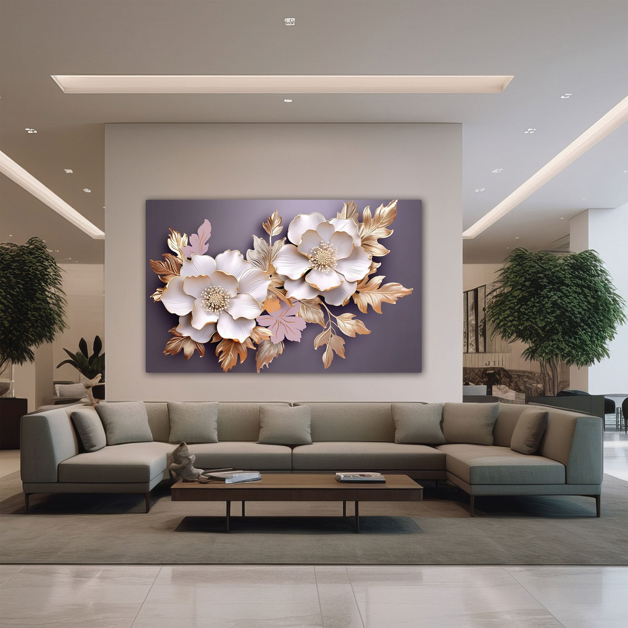 Flowers Canvas painting with frame Big Size Wall Art for living room,Bedroom,Drawing room,Hotels