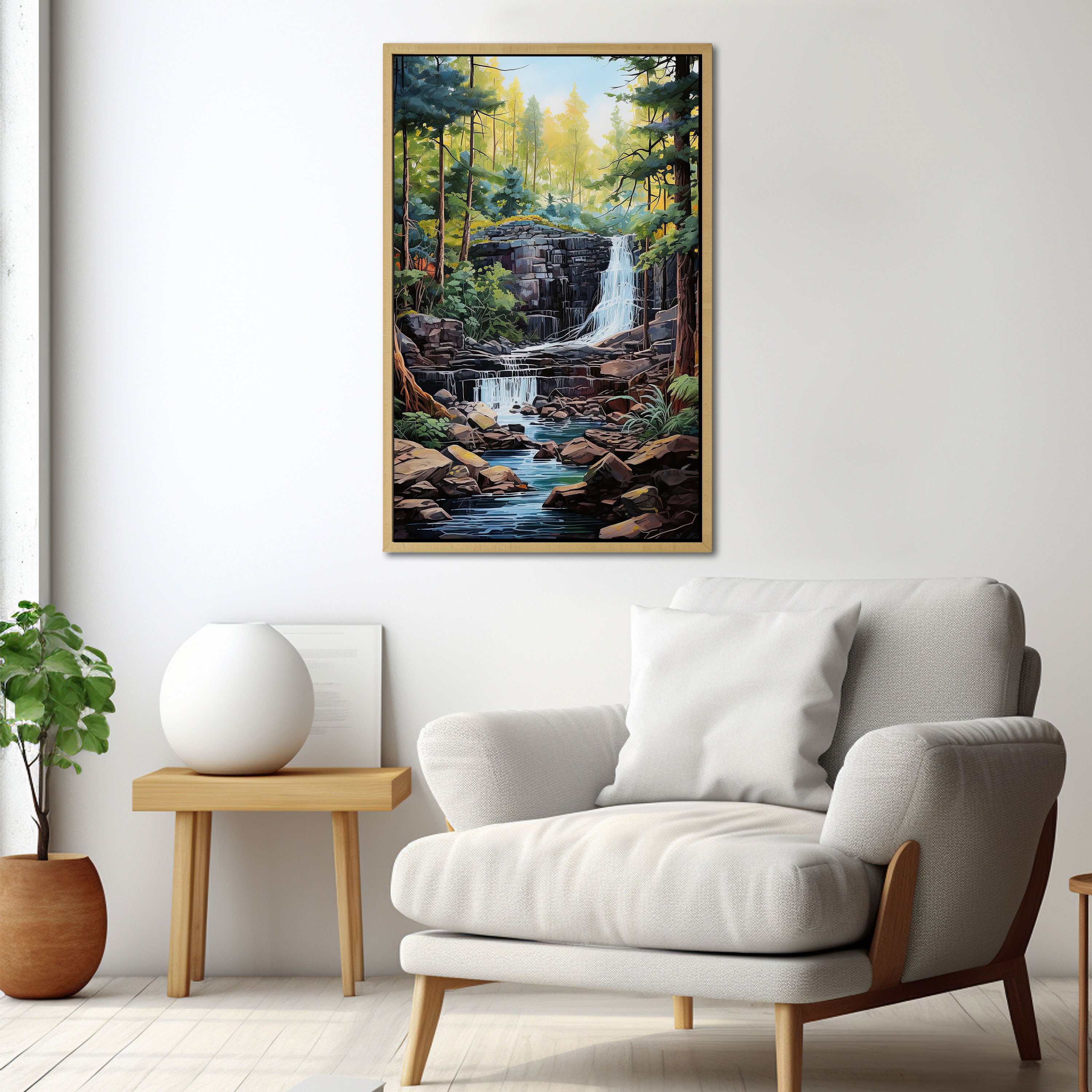 The Castle city natureAbstract Canvas painting with frame Big Size Wall Art for living room,Bedroom,Drawing room,Hotels