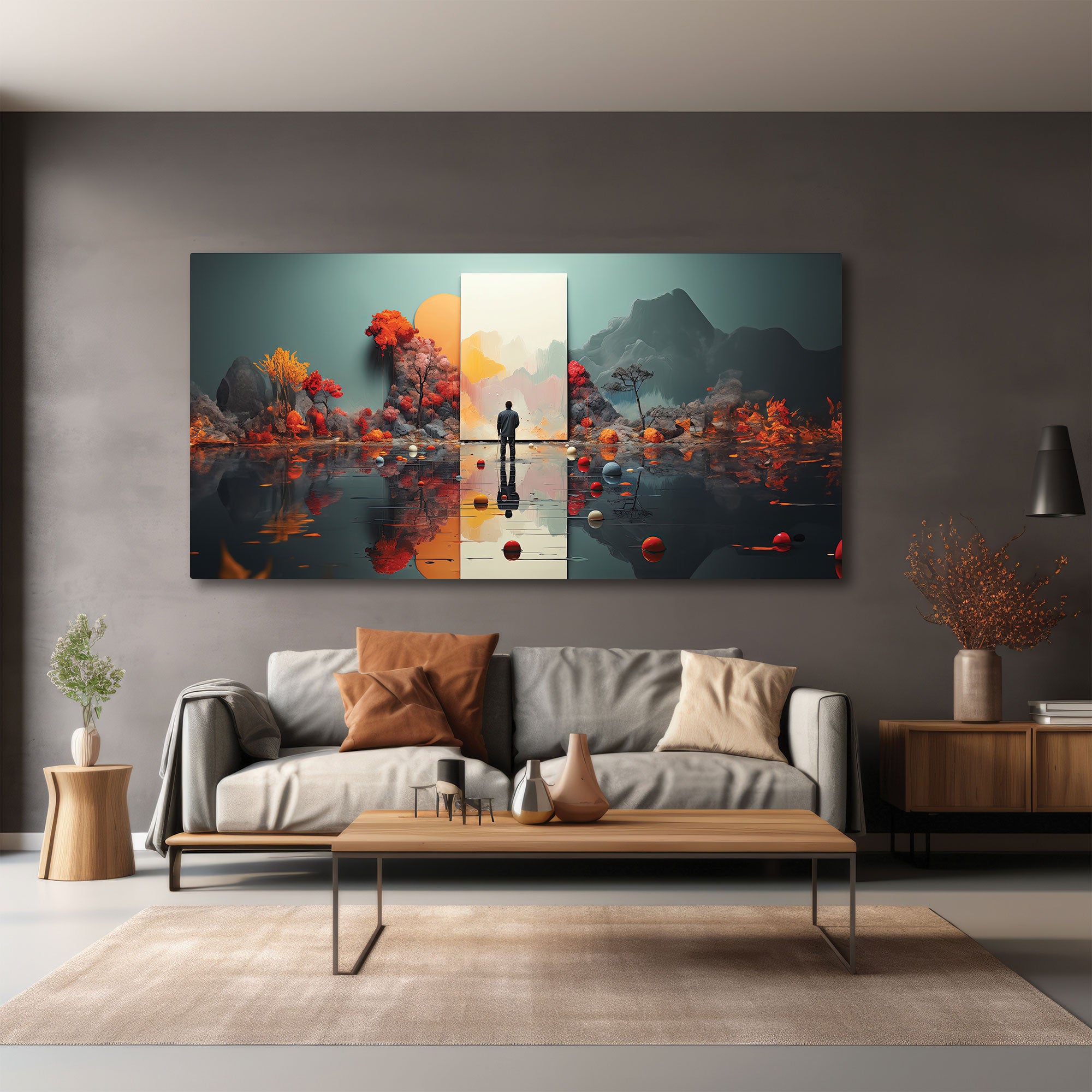 Abstract Canvas painting with frame Big Size Wall Art for living room,Bedroom,Drawing room,Hotels