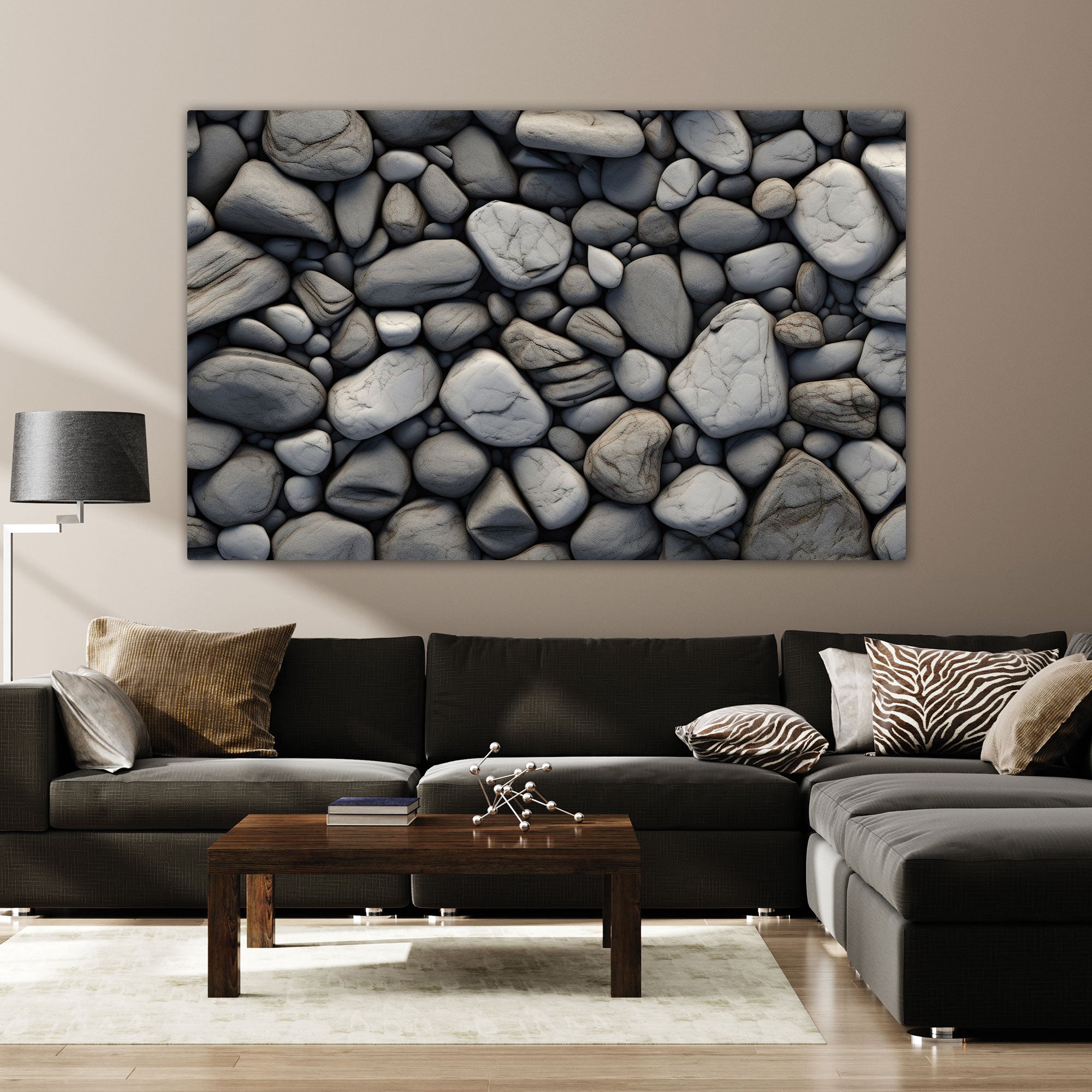 Rocks Abstract Canvas painting with frame Big Size Wall Art for living room,Bedroom,Drawing room,Hotels