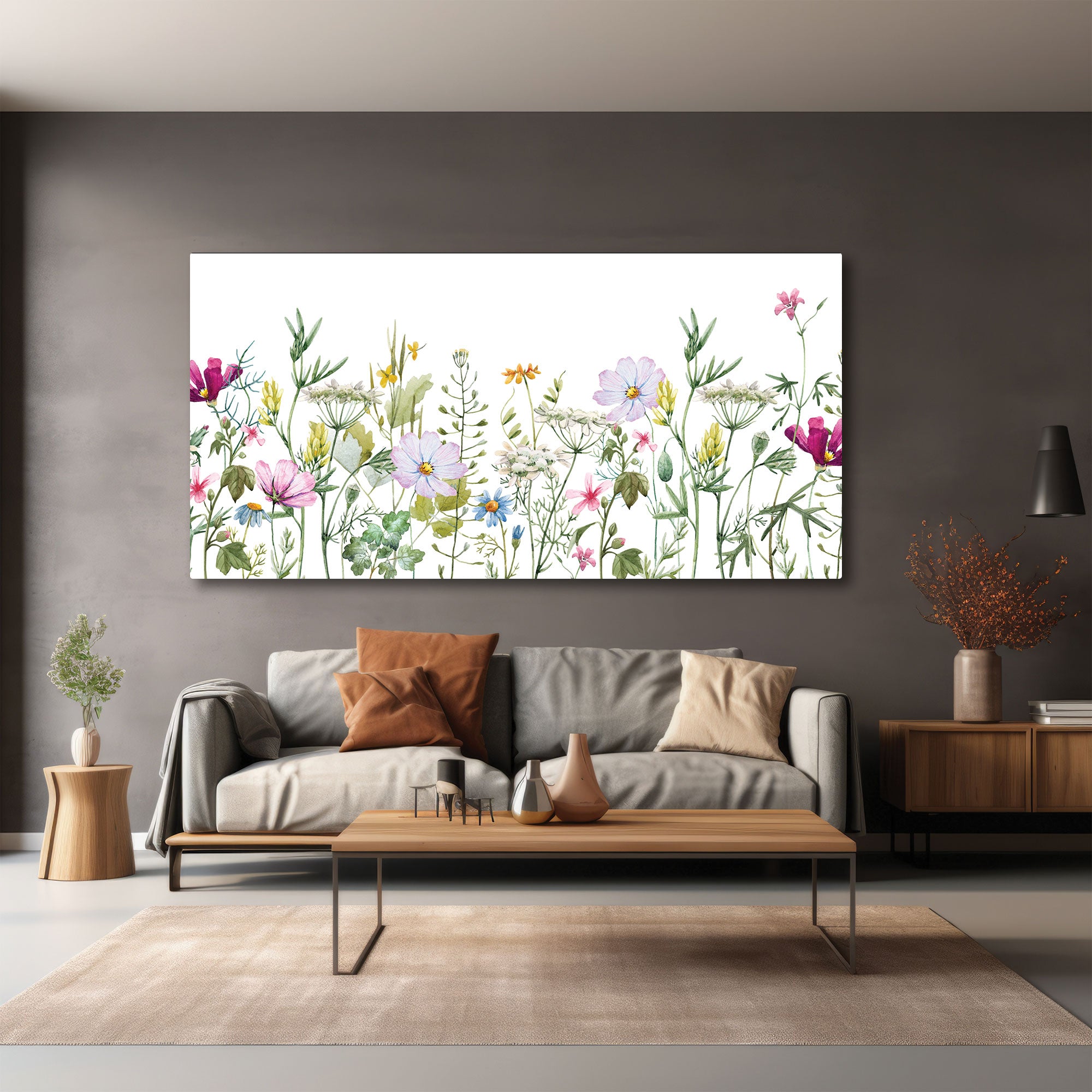 Flowers Canvas painting with frame Big Size Wall Art for living room,Bedroom,Drawing room,Hotels