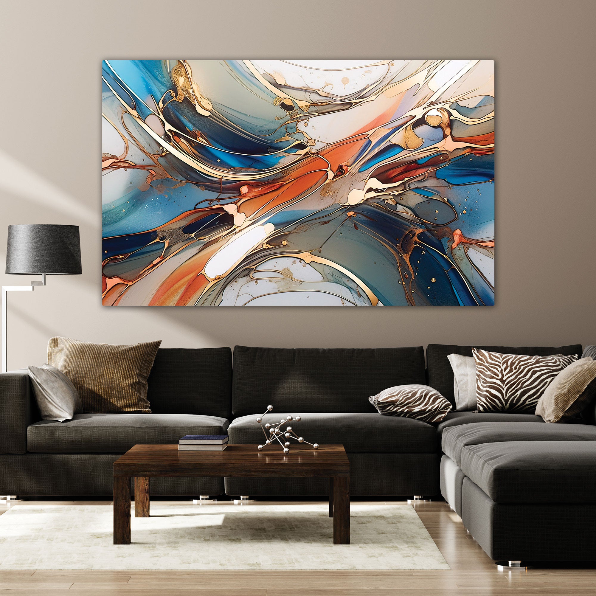 StylishAbstract Canvas painting with frame Big Size Wall Art for living room,Bedroom,Drawing room,Hotels