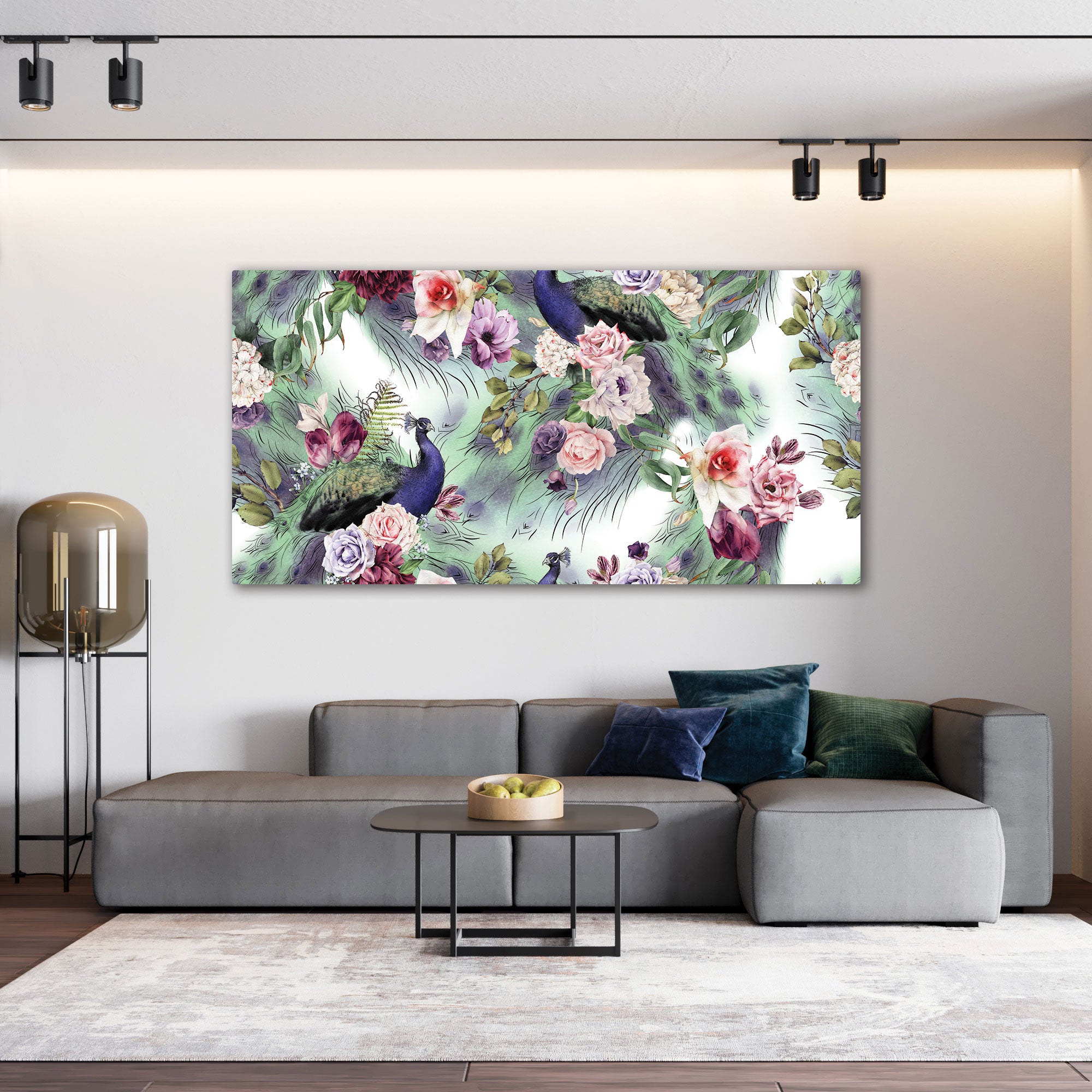 PeacockAbstract Canvas painting with frame Big Size Wall Art for living room,Bedroom,Drawing room,Hotels