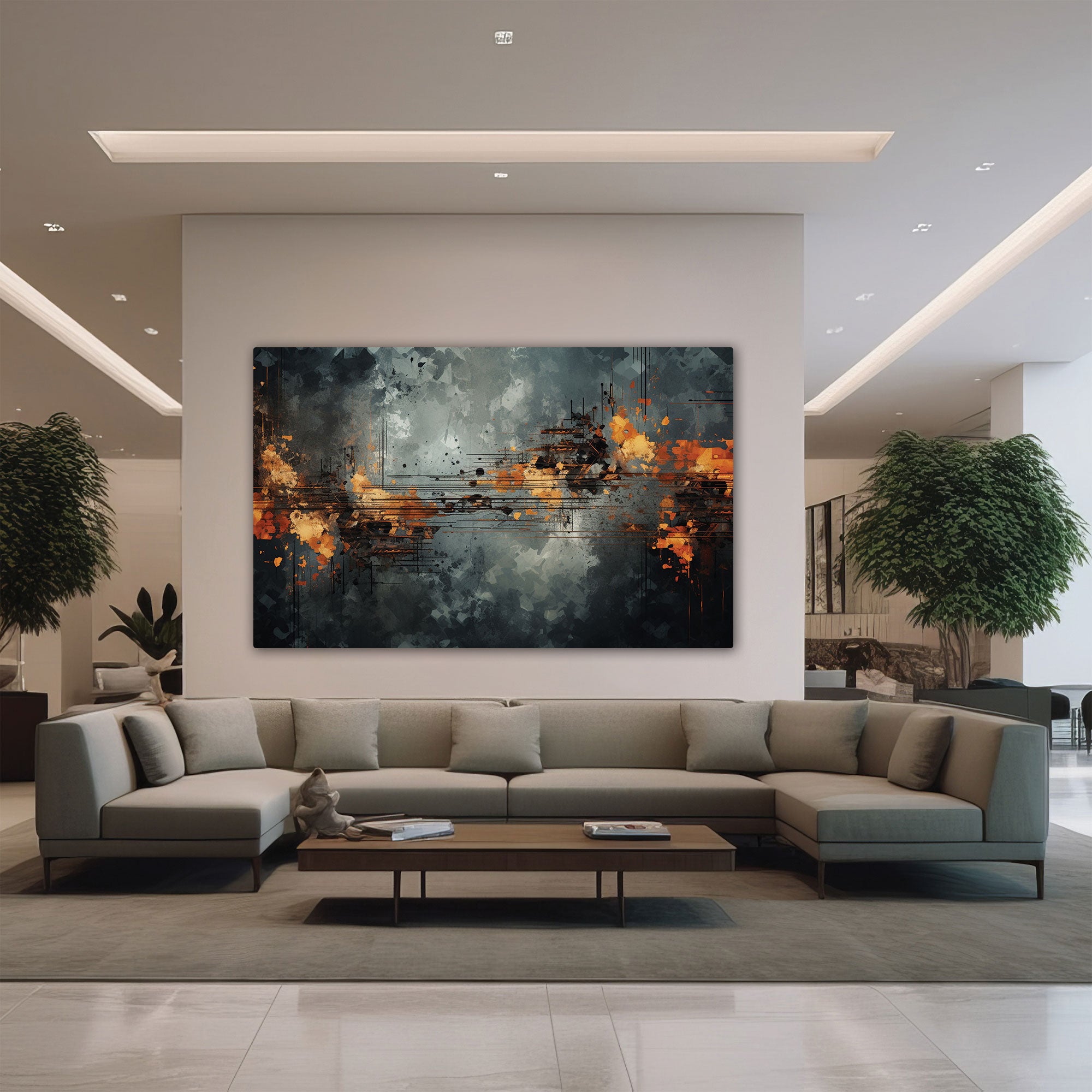 Abstract Canvas painting with frame Big Size Wall Art for living room,Bedroom,Drawing room,Hotels