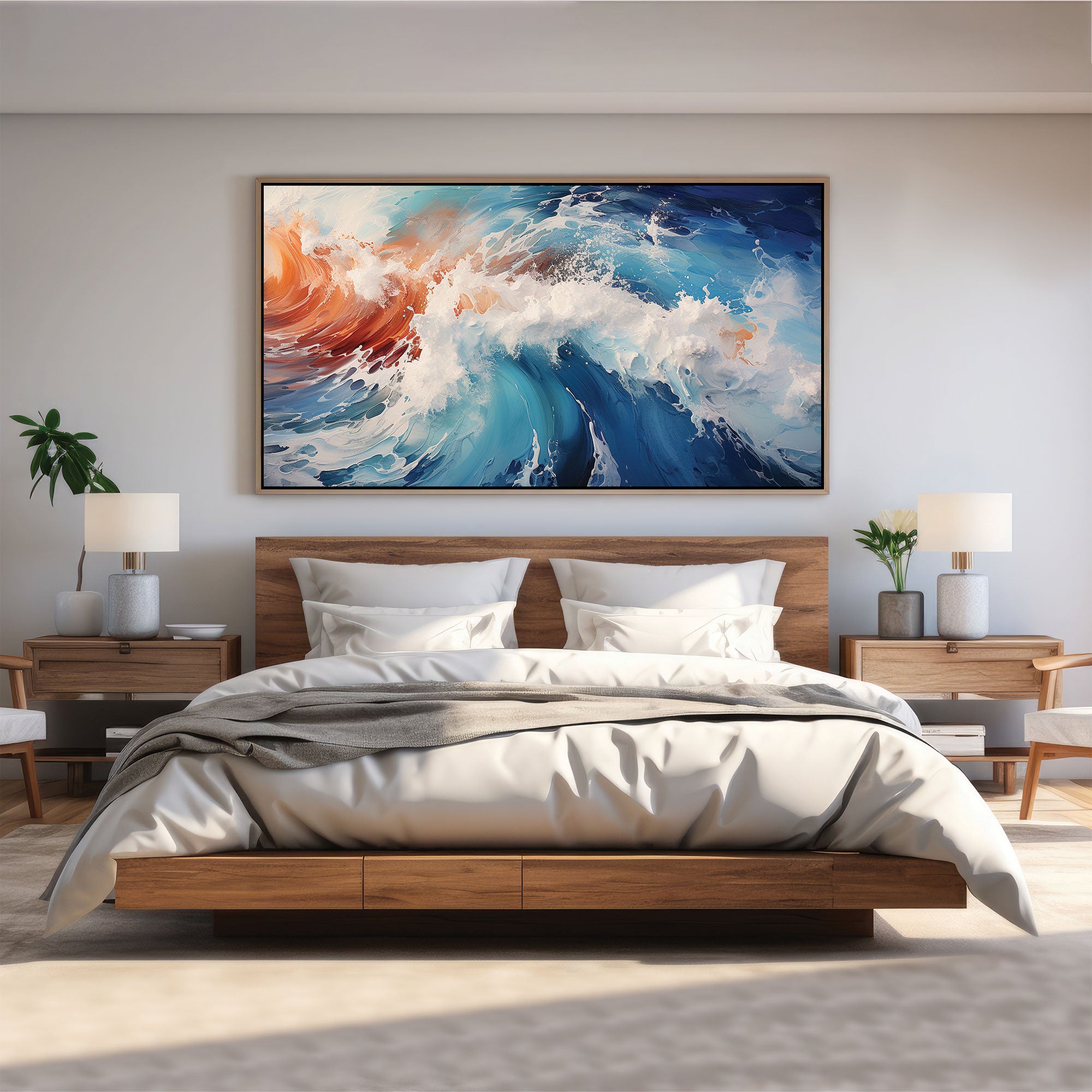 ModernAbstract Canvas painting with frame Big Size Wall Art for living room,Bedroom,Drawing room,Hotels