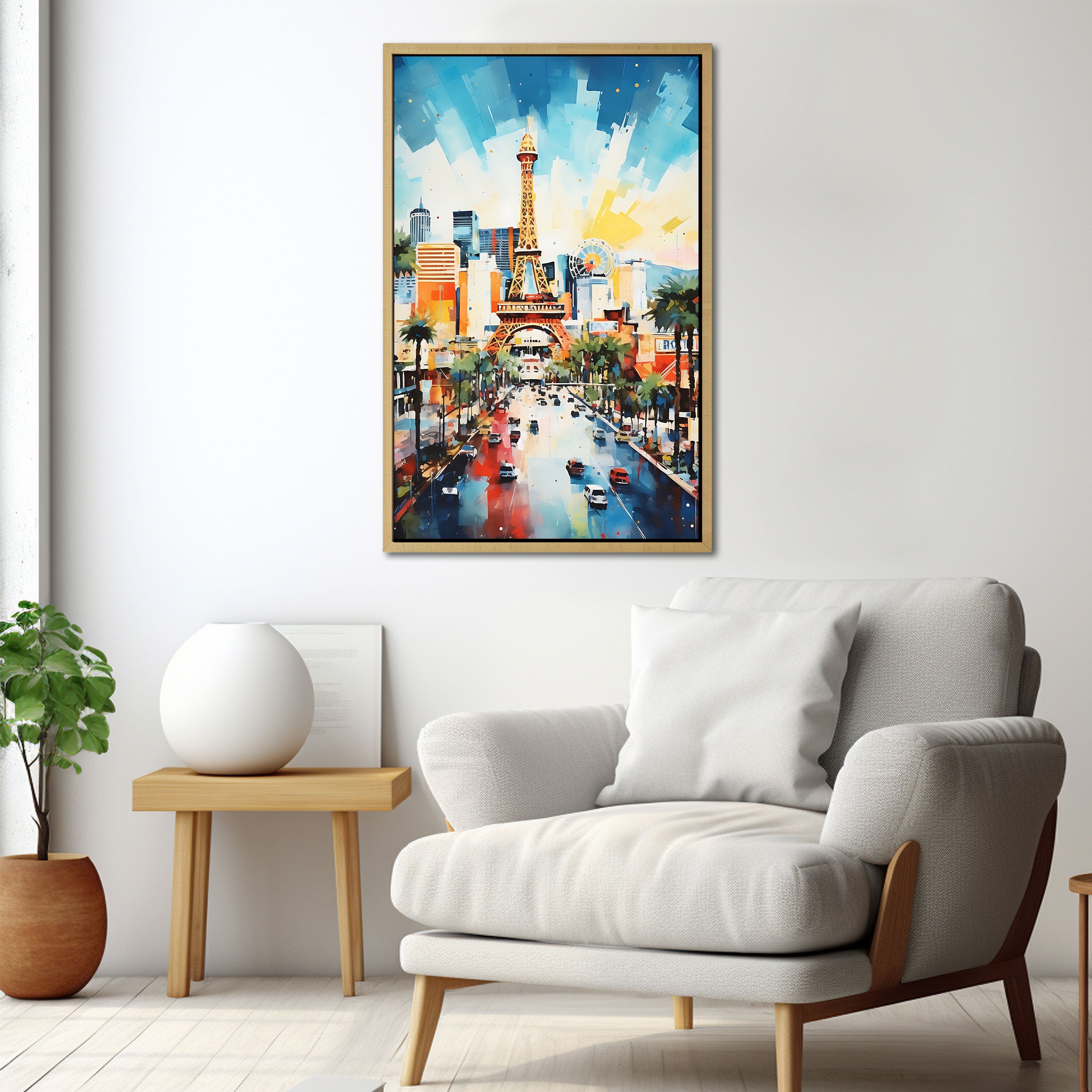 eiffel towerAbstract Canvas painting with frame Big Size Wall Art for living room,Bedroom,Drawing room,Hotels